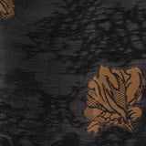 Cupro Viscose Jacquard Mustard Flower - Hiba Fabrics