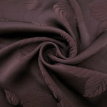 Lightweight warm beige botanical leaf print viscose dressmaking fabric