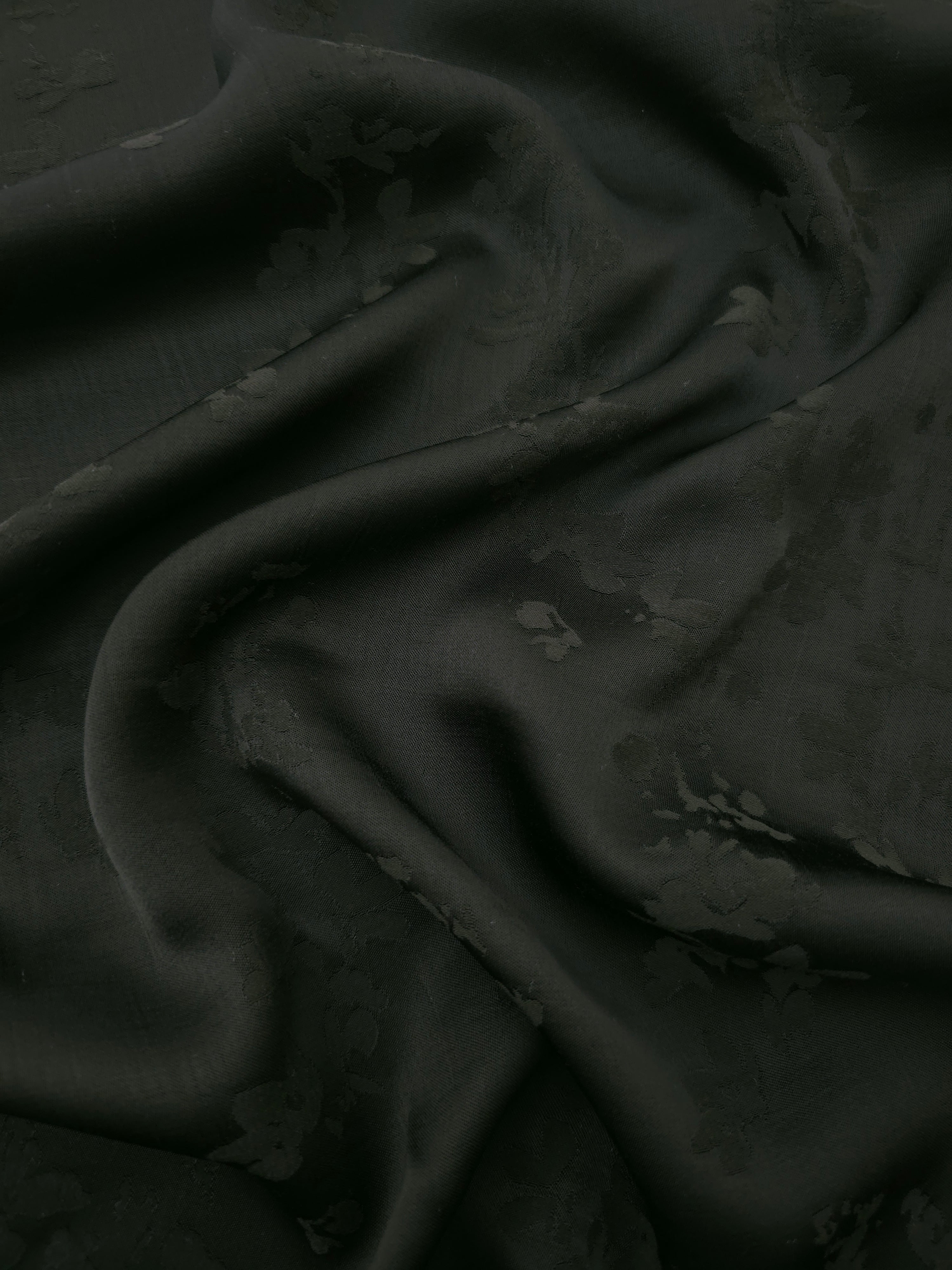 Dark green petal flower viscose fabric for modest dresses and apparel