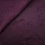 Cherry burgundy stylized leaf viscose fabric for modest dresses and apparel
