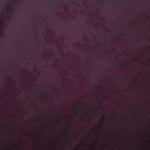 Soft drape cherry burgundy stylized leaf print viscose dress fabric