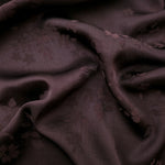 Warm beige stylized leaf viscose fabric for modest dresses and apparel