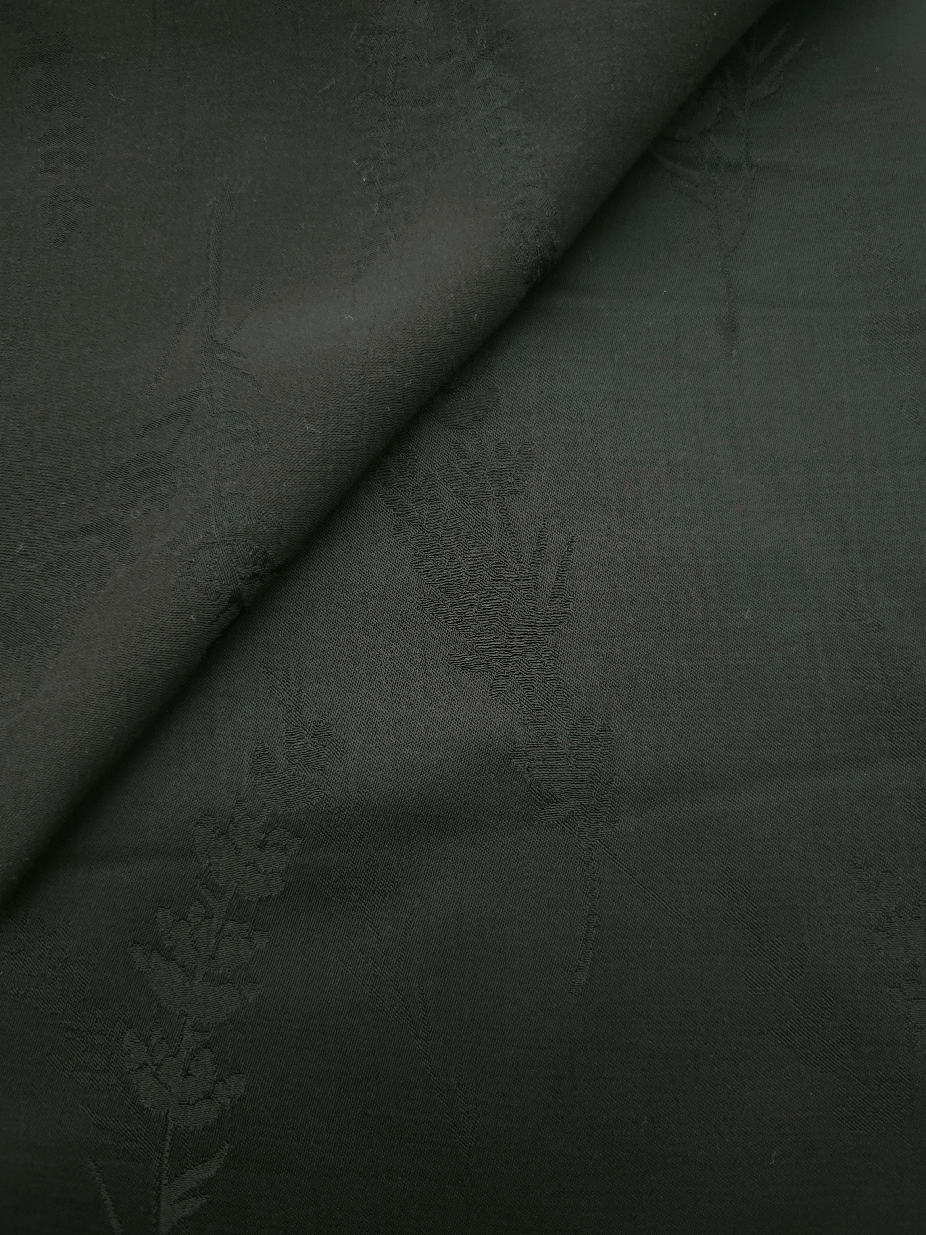 Dark green wild tree botanical viscose fabric for modest apparel