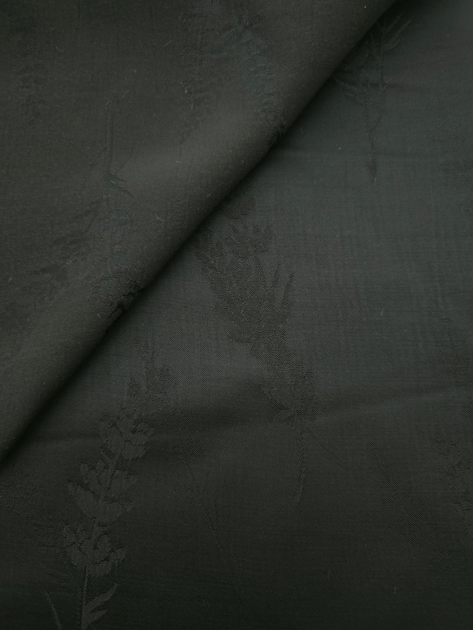 Dark green wild tree botanical viscose fabric for modest apparel