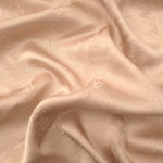 Warm beige wild tree botanical print viscose fabric with fluid drape