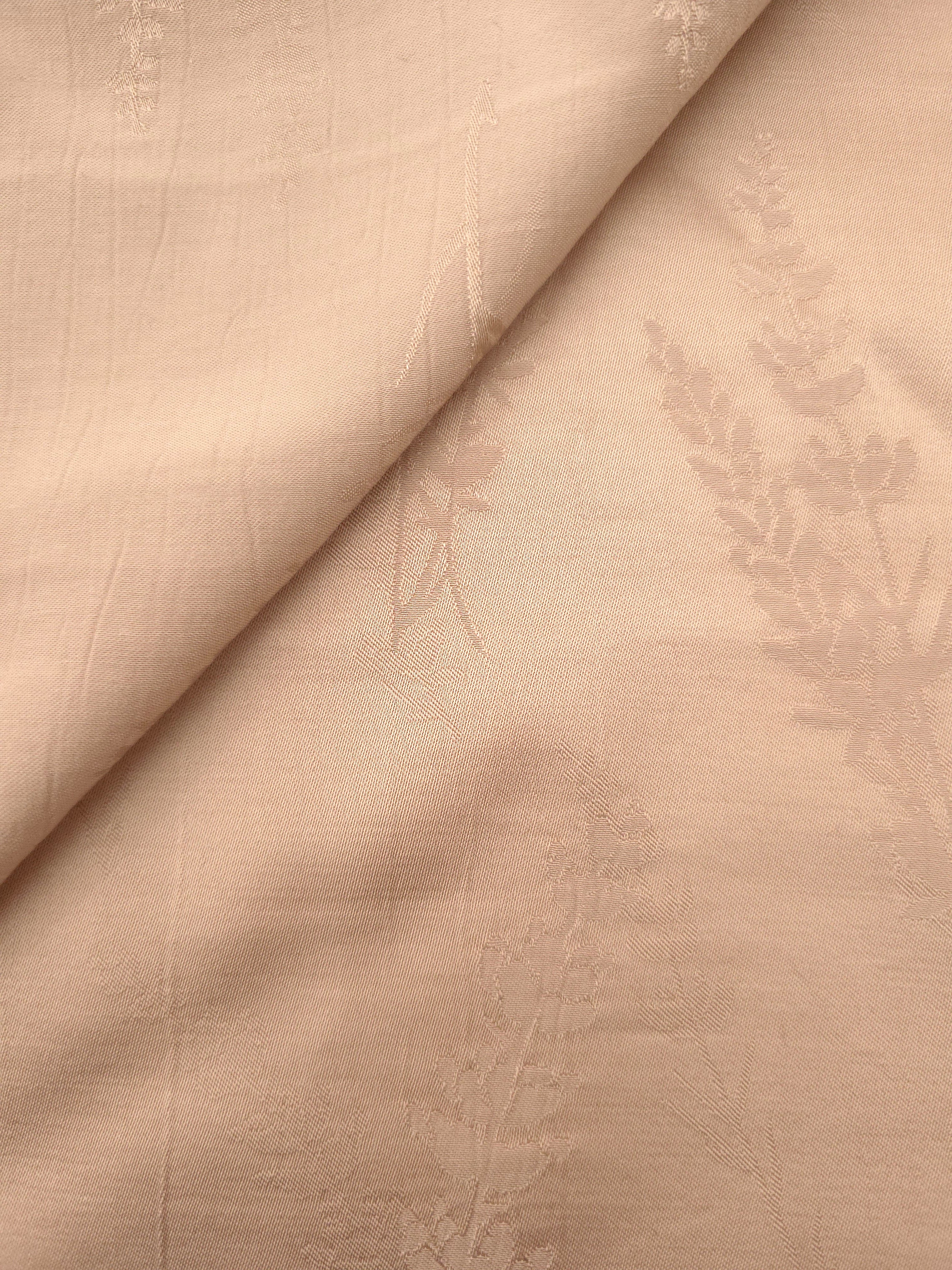Warm beige wild tree botanical viscose fabric for modestwear apparel