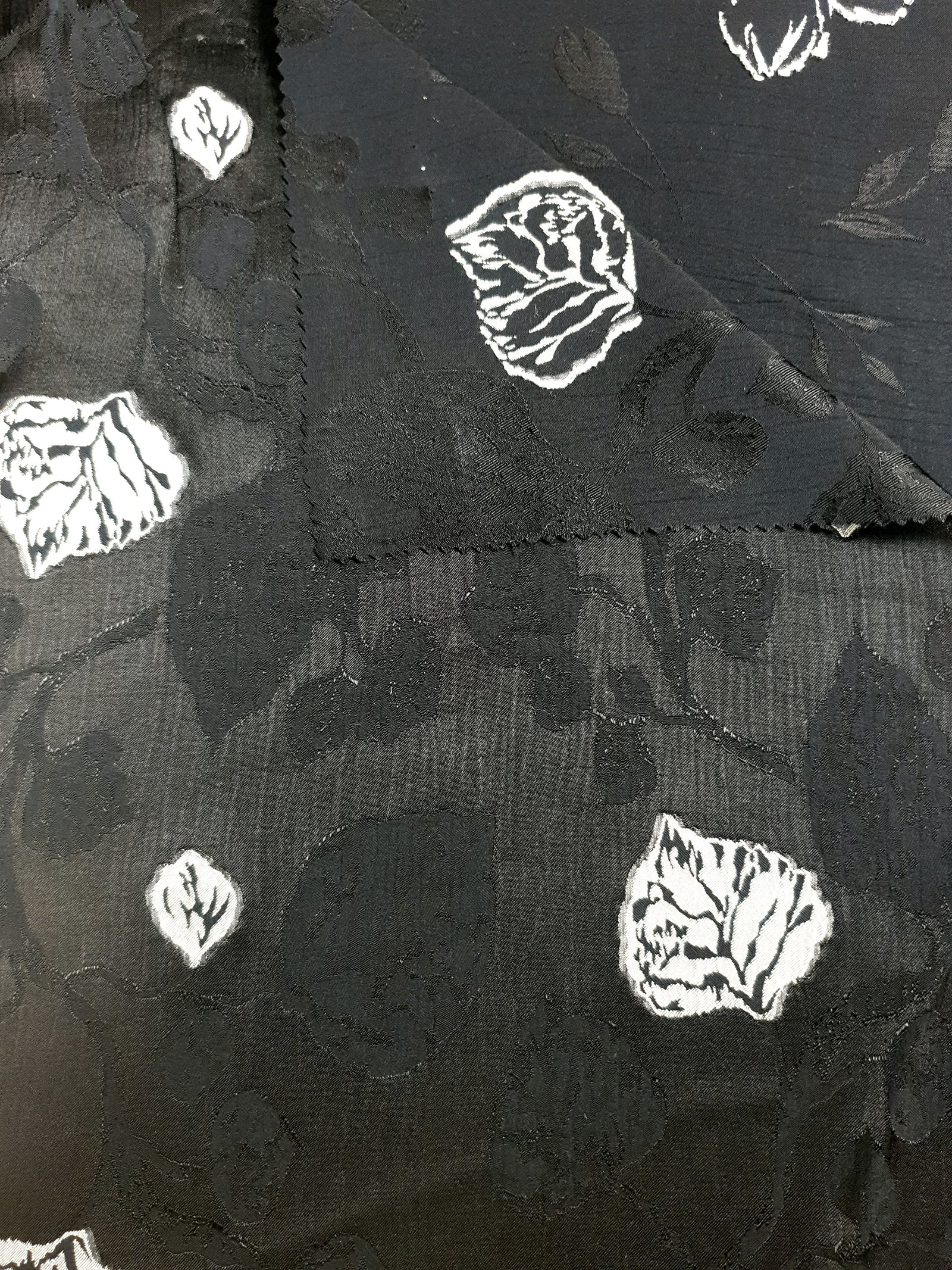 Viscose Embossed Two-Tone Jacquard Fabric