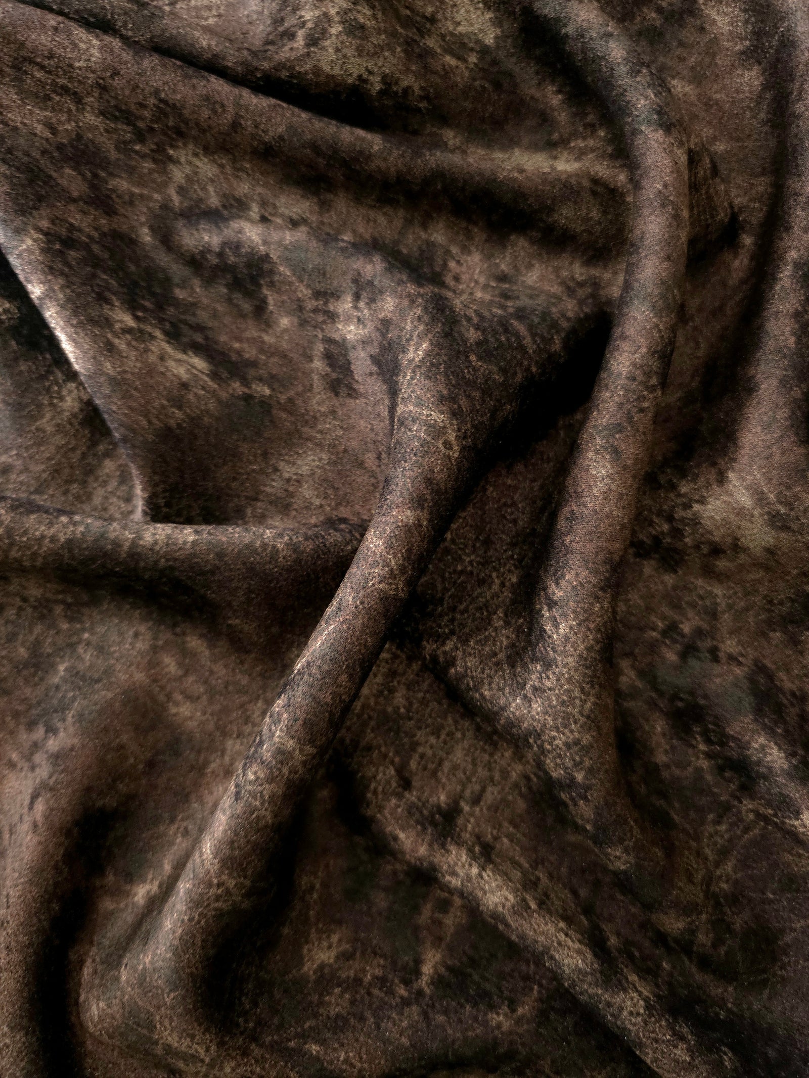 Silky Designed Foil Pattern Fabric - Marble Effect