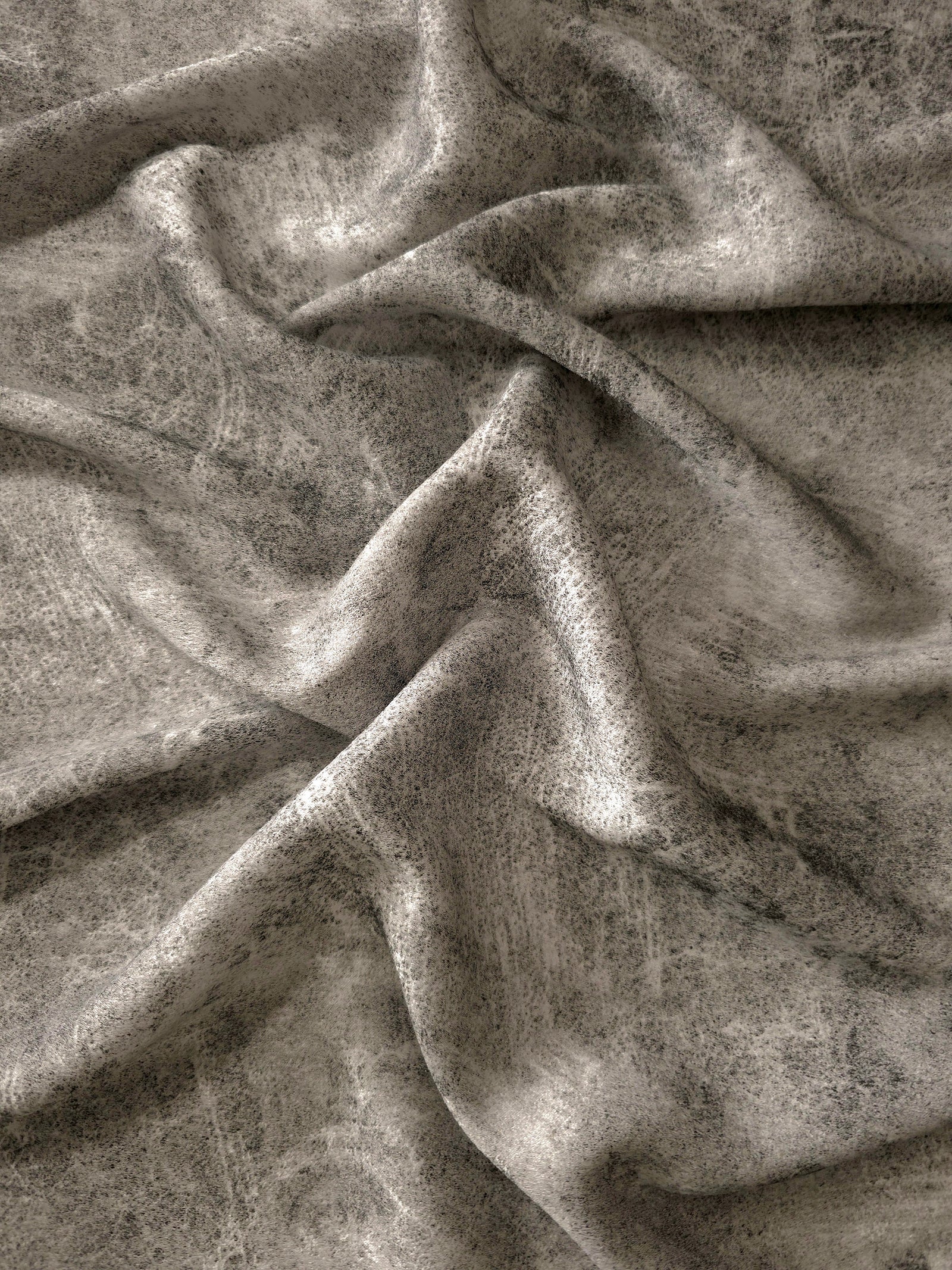 Silky Designed Foil Pattern Fabric - Marble Effect