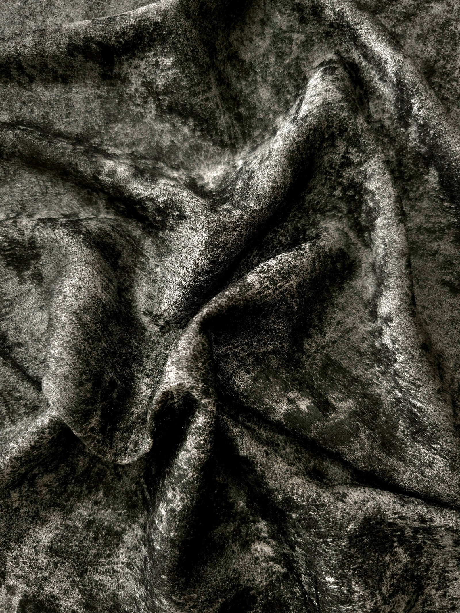 Silky Designed Foil Pattern Fabric - Marble Effect