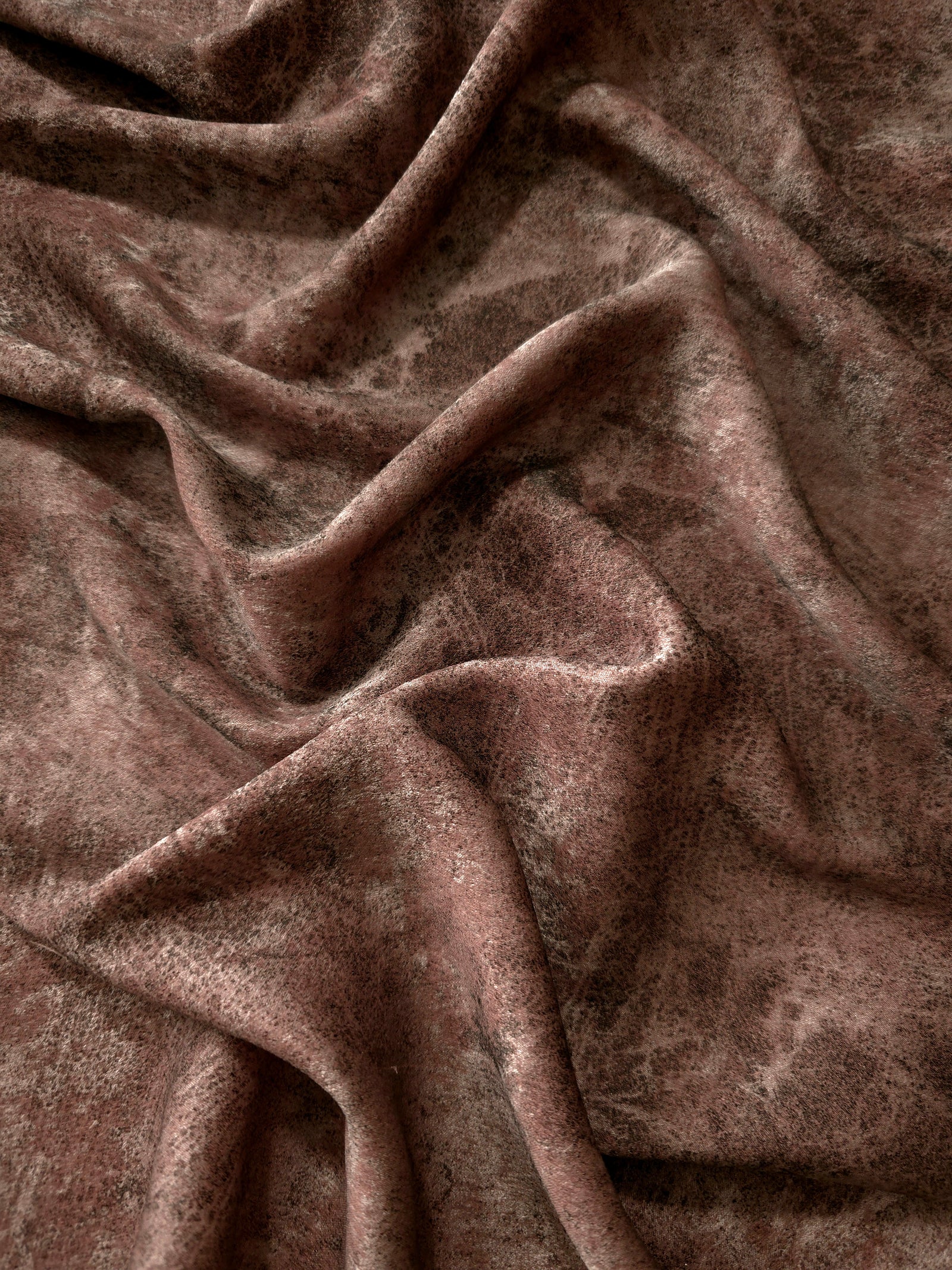 Silky Designed Foil Pattern Fabric - Marble Effect