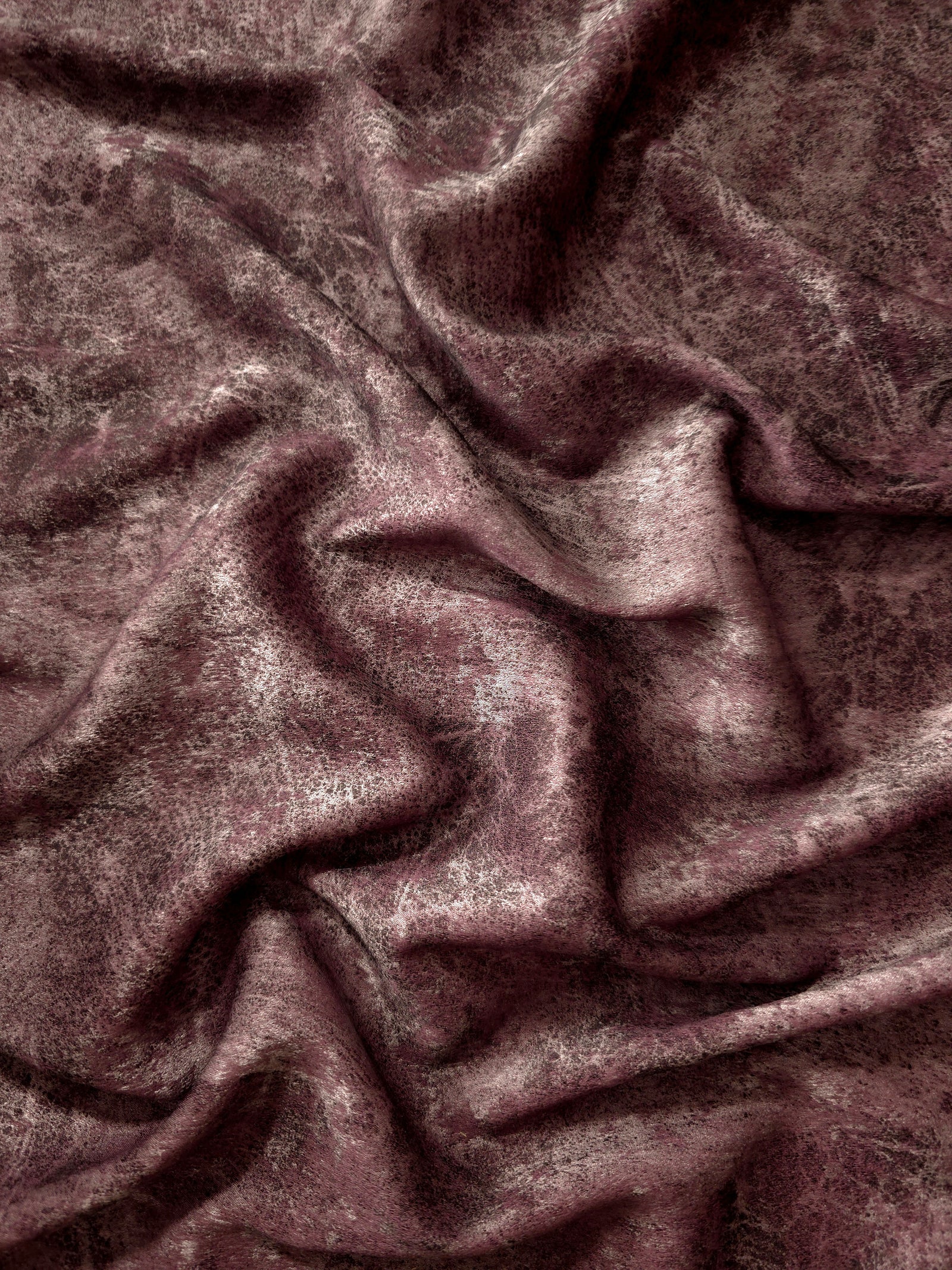 Silky Designed Foil Pattern Fabric - Marble Effect
