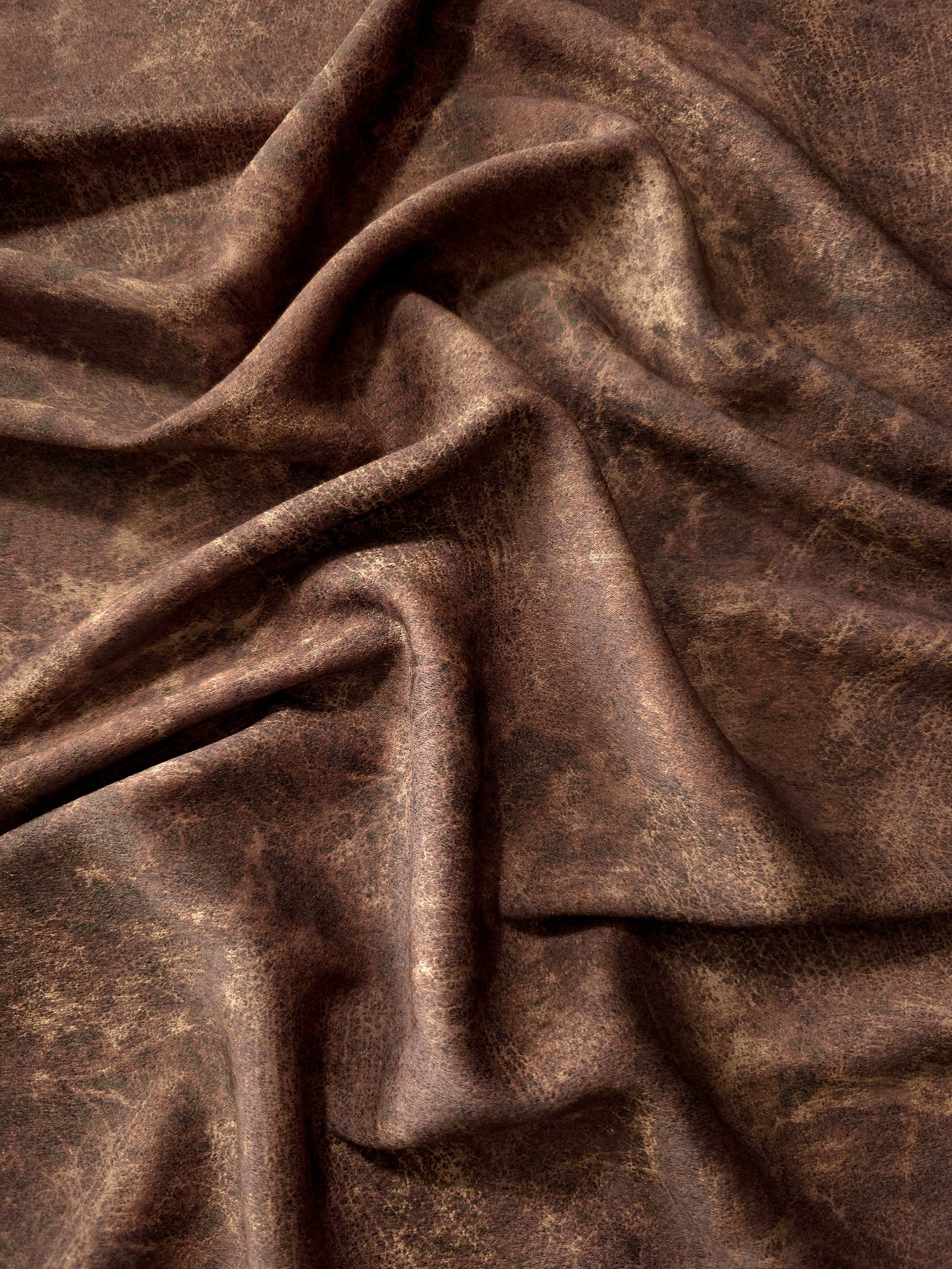 Silky Designed Foil Pattern Fabric - Marble Effect