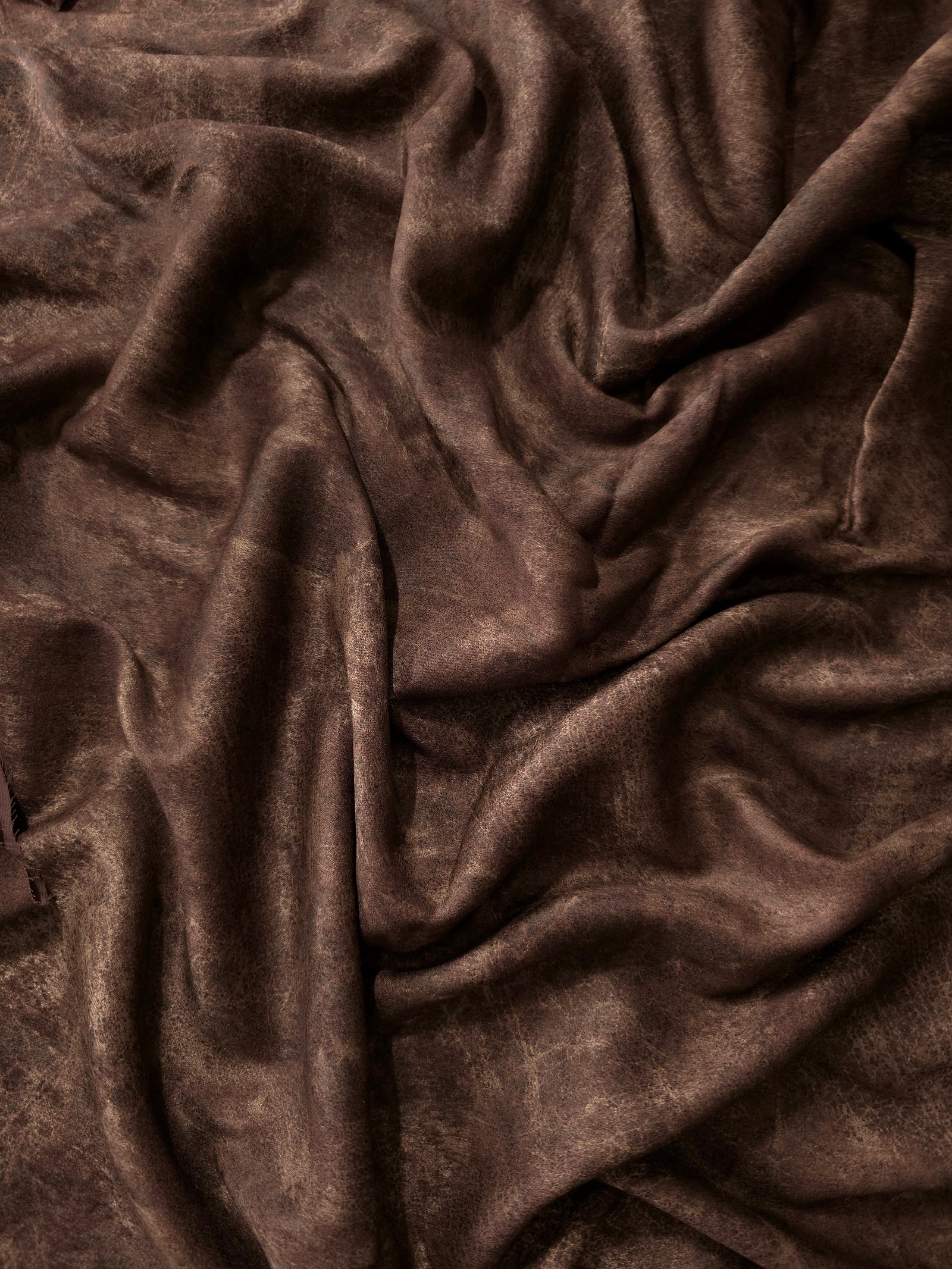 Silky Designed Foil Pattern Fabric - Marble Effect