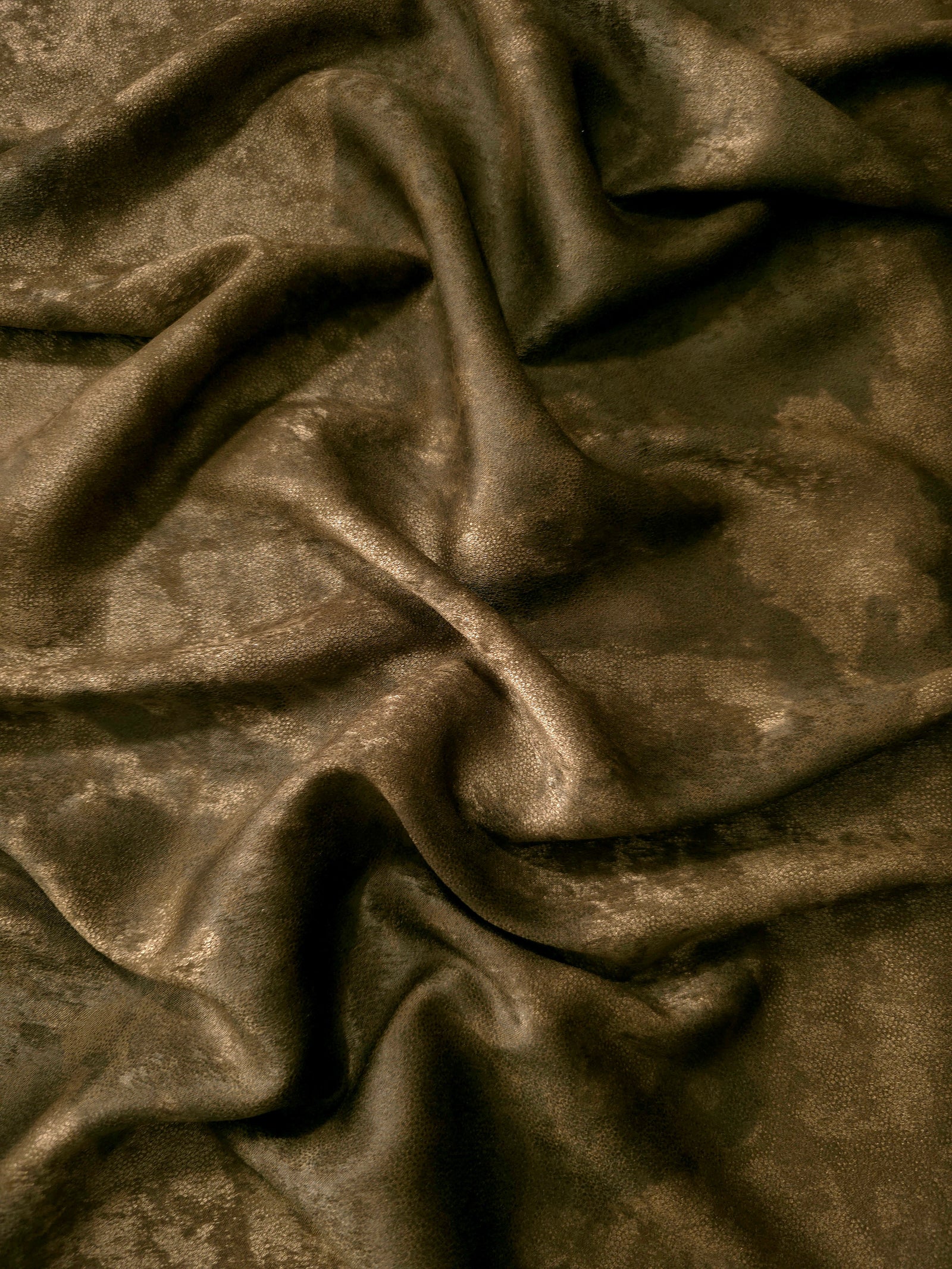 Silky Designed Foil Pattern Fabric - Marble Vein Foil