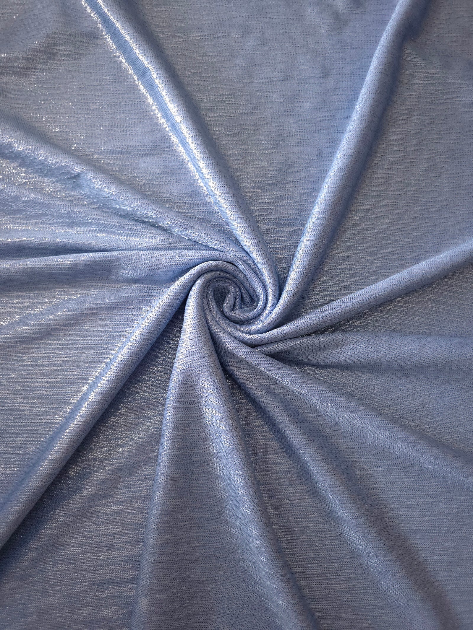 Premium Plisse Metallic Lame Stretch Jersey