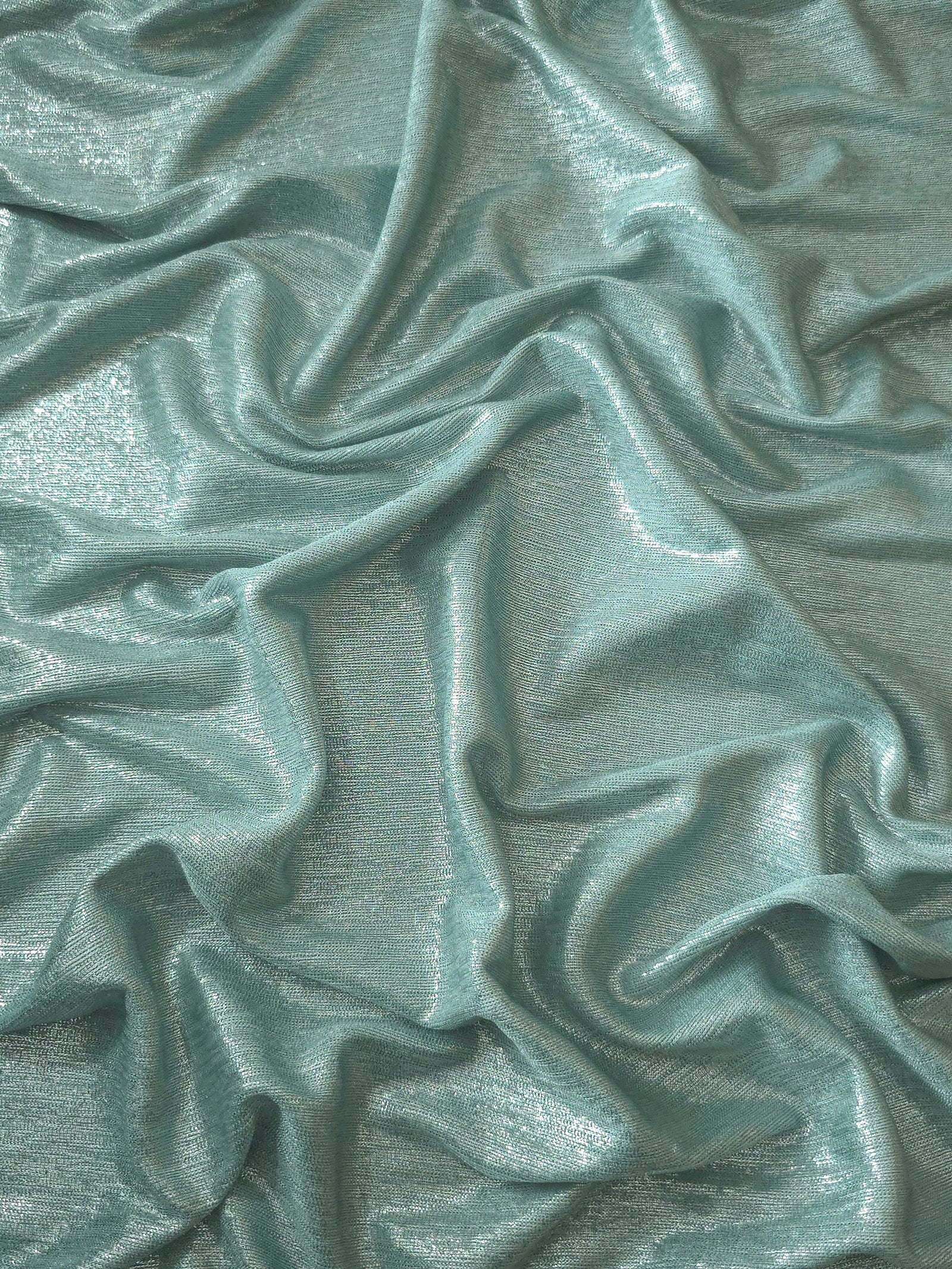 Premium Plisse Metallic Lame Stretch Jersey