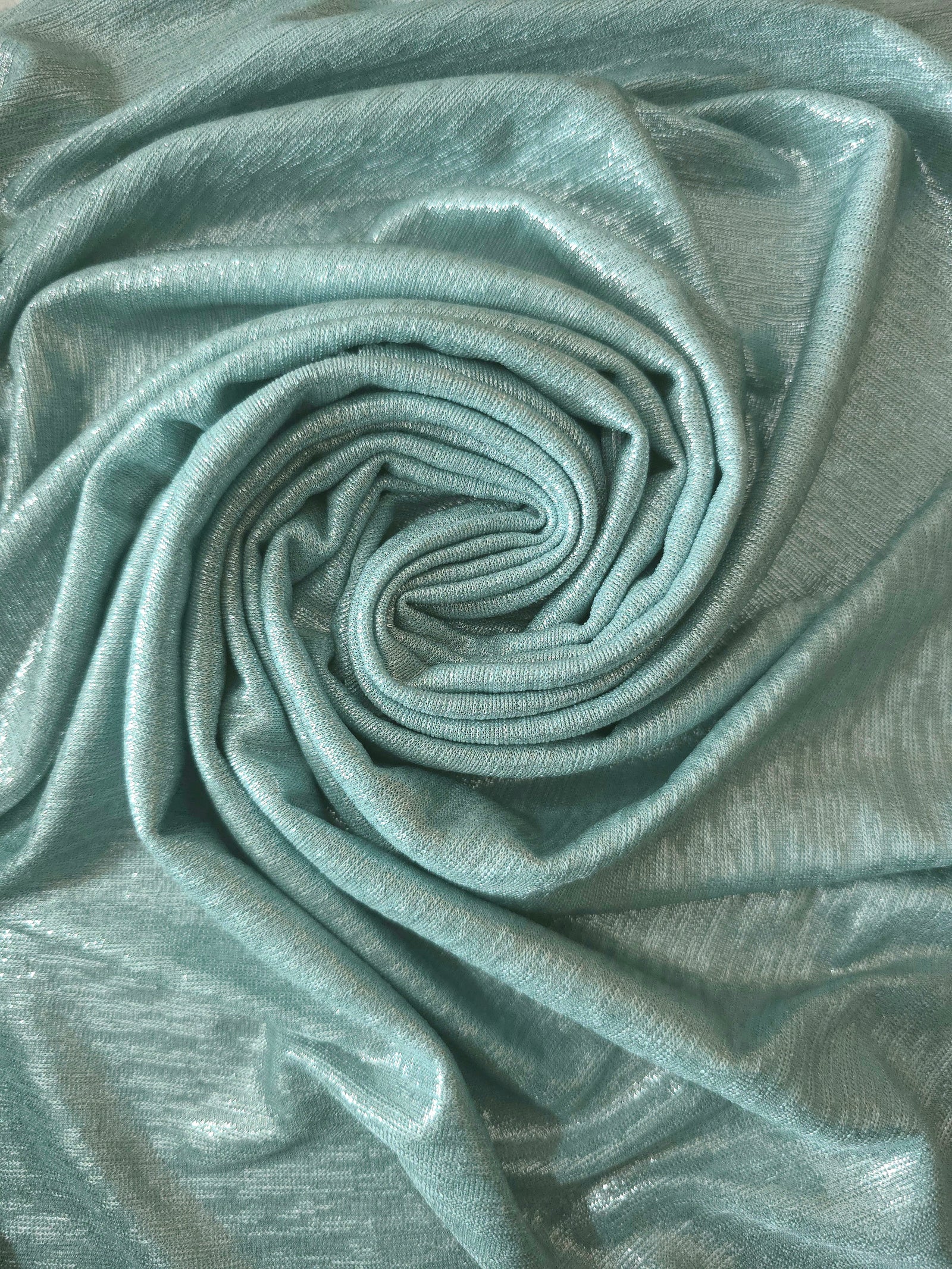 Premium Plisse Metallic Lame Stretch Jersey