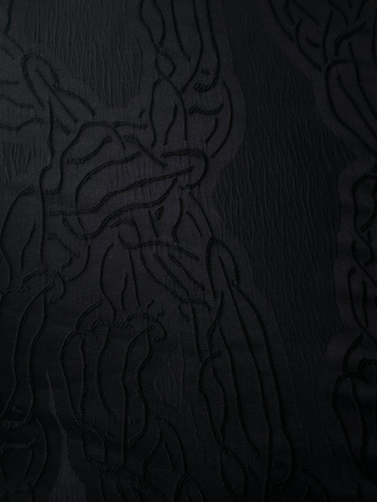 Textured Polyester Crepe Jacquard Fabric