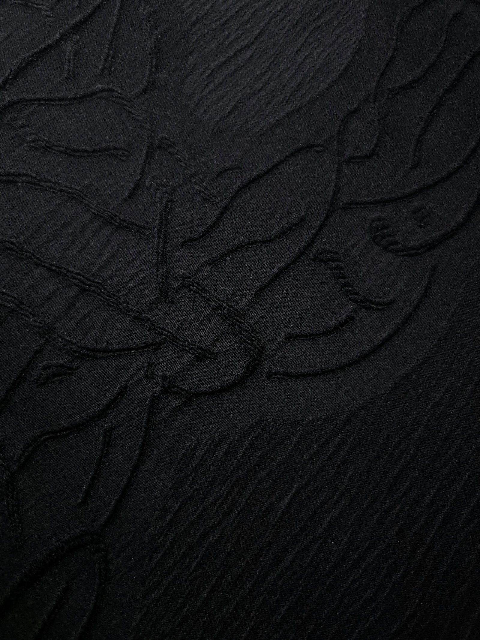 Textured Polyester Crepe Jacquard Fabric