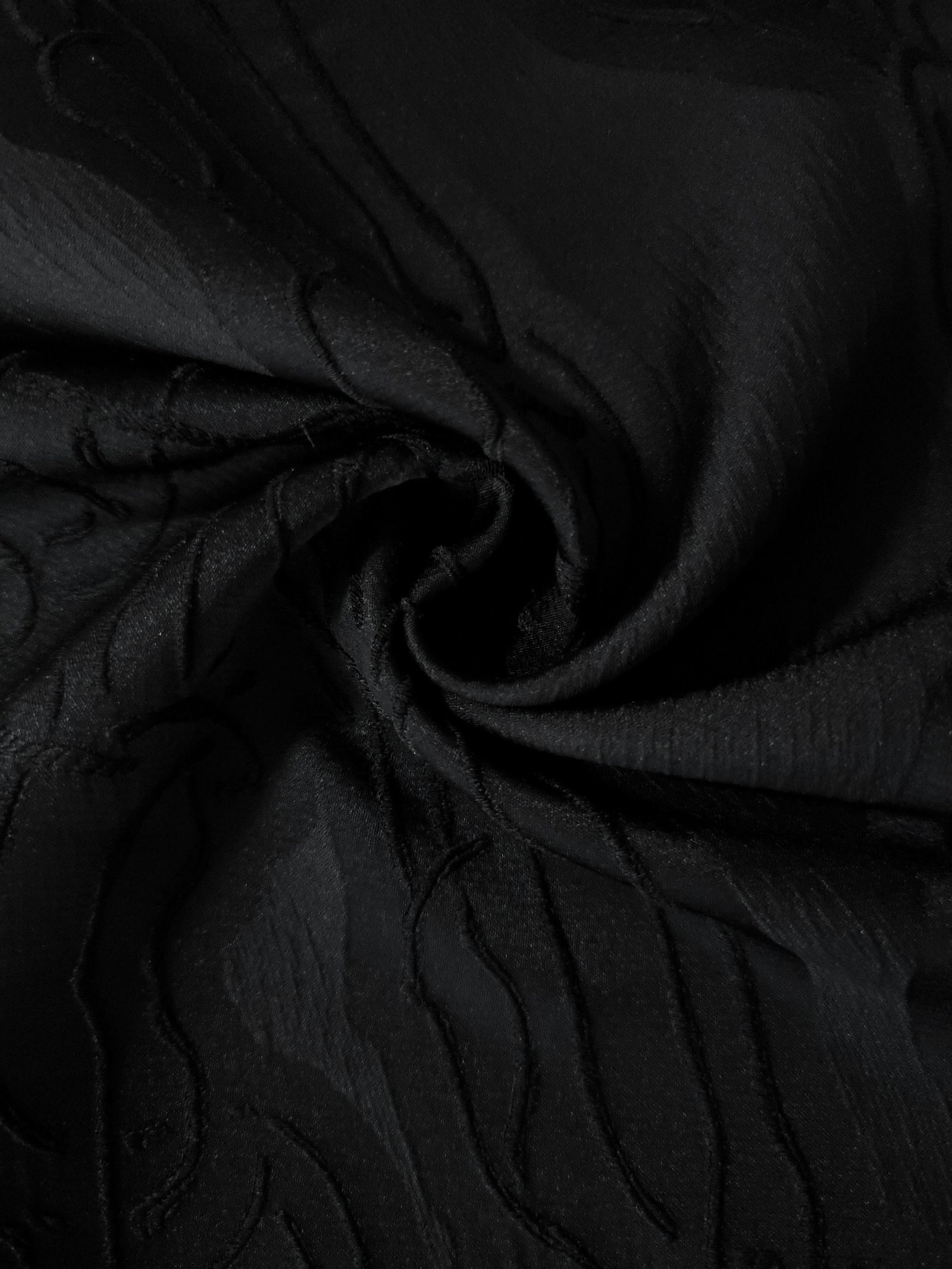 Textured Polyester Crepe Jacquard Fabric