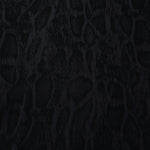 Black paisley vine lyocell viscose jacquard with tonal woven pattern for dresses.