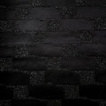 Full view of Metallic Black viscose metallic jacquard in Metallic Basket Weave design