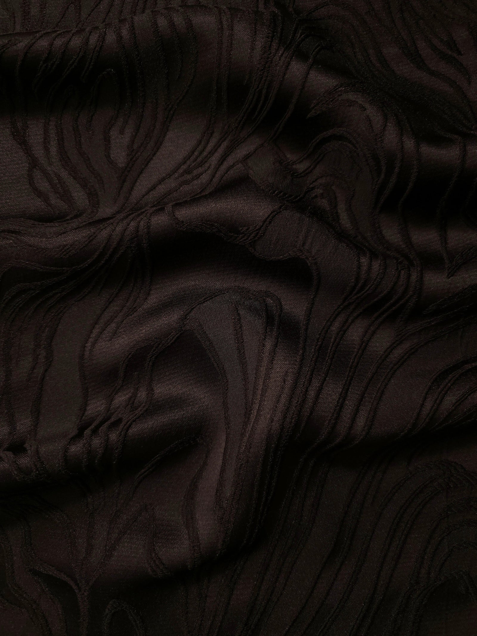 Textured Polyester Crepe Jacquard Fabric