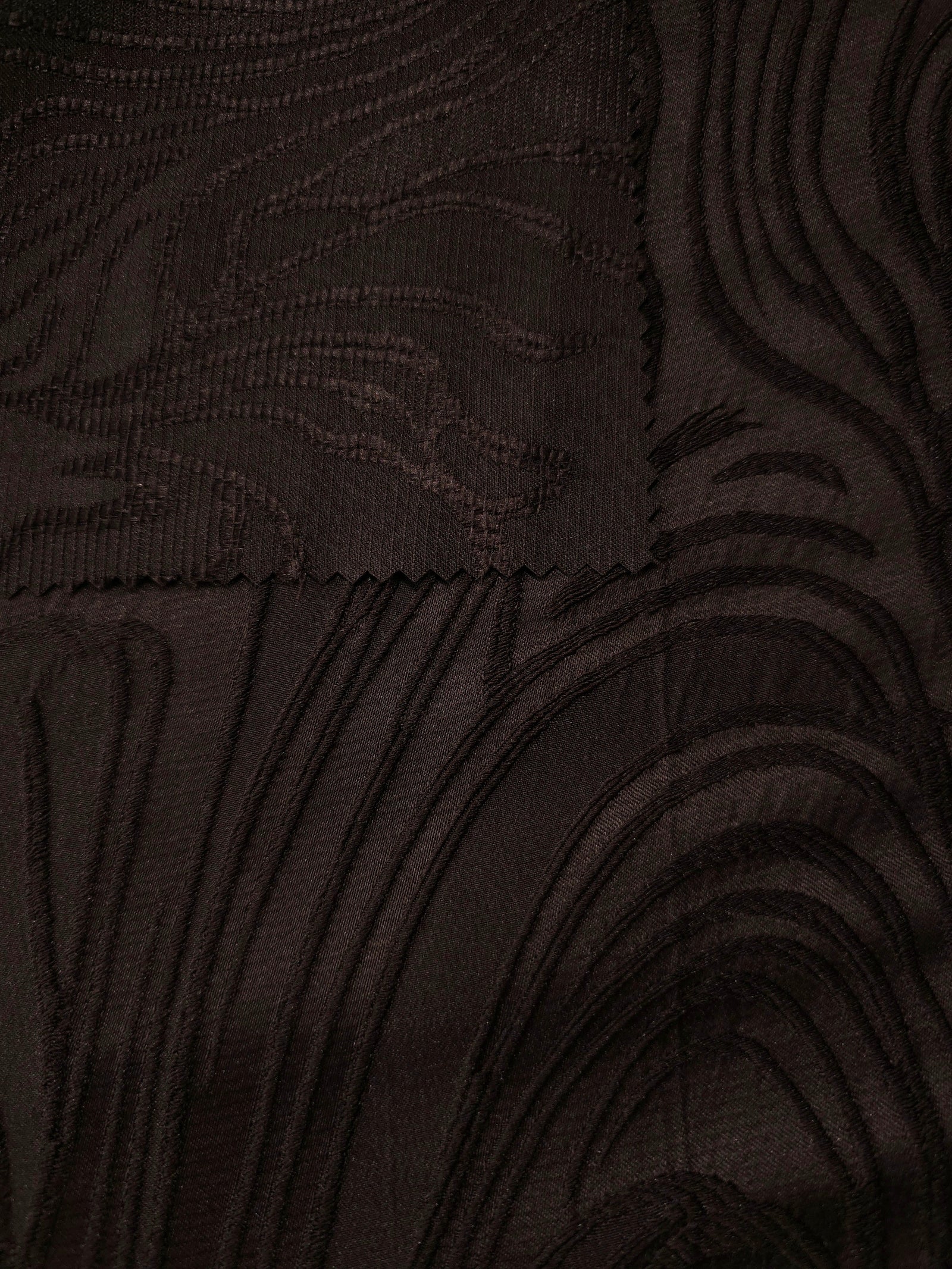 Textured Polyester Crepe Jacquard Fabric