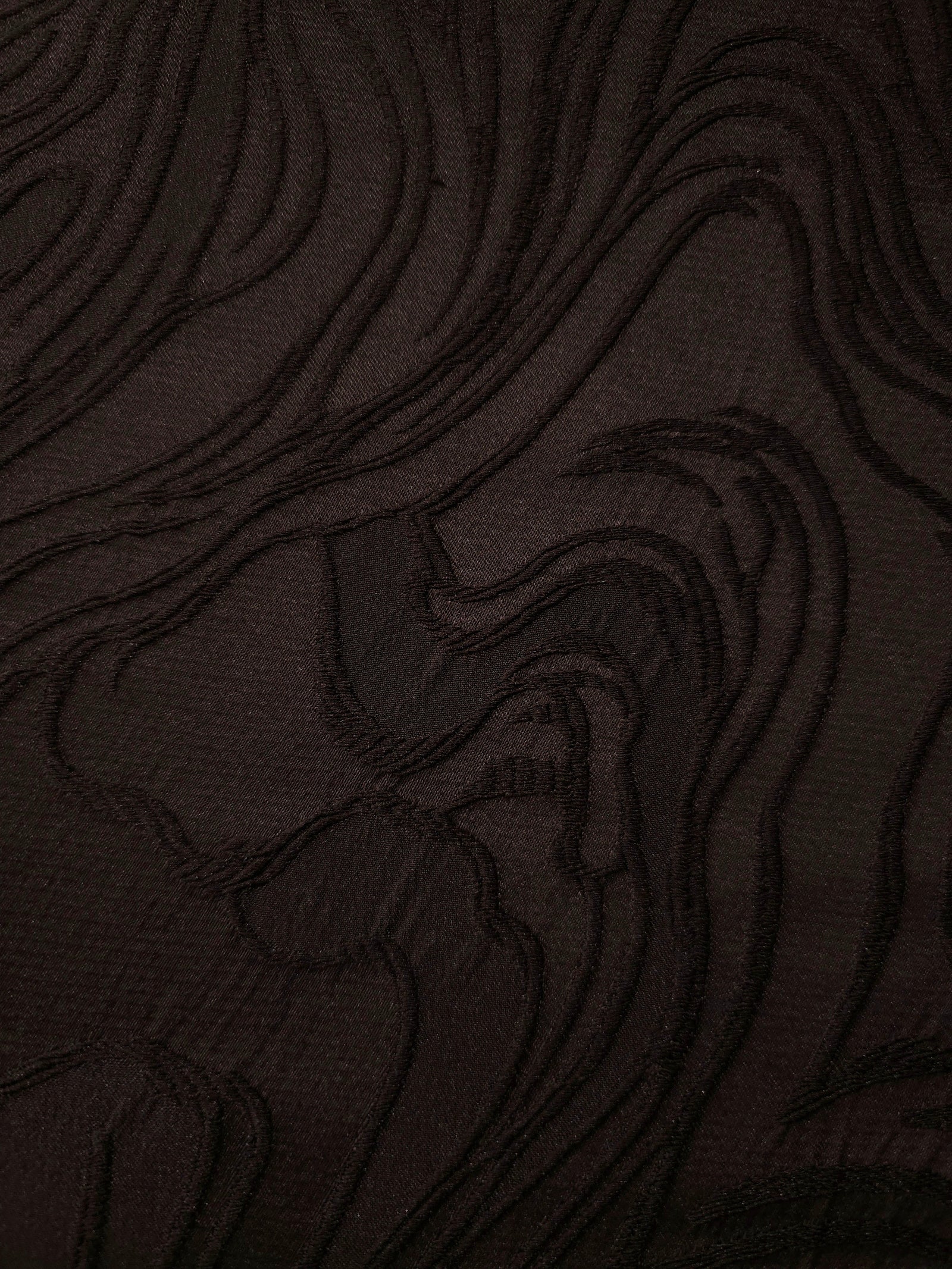 Textured Polyester Crepe Jacquard Fabric