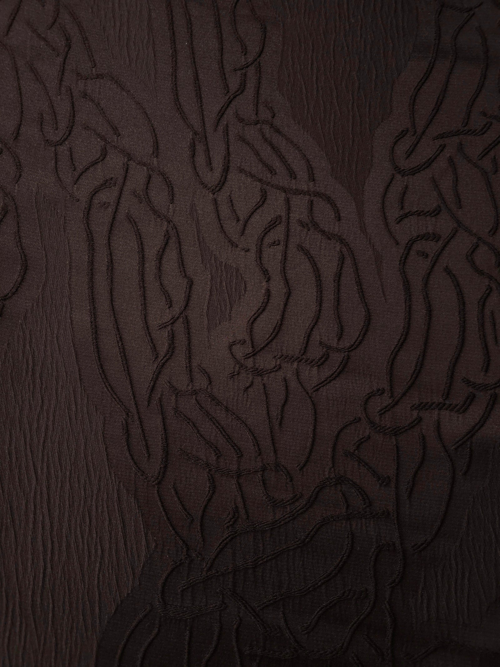 Textured Polyester Crepe Jacquard Fabric