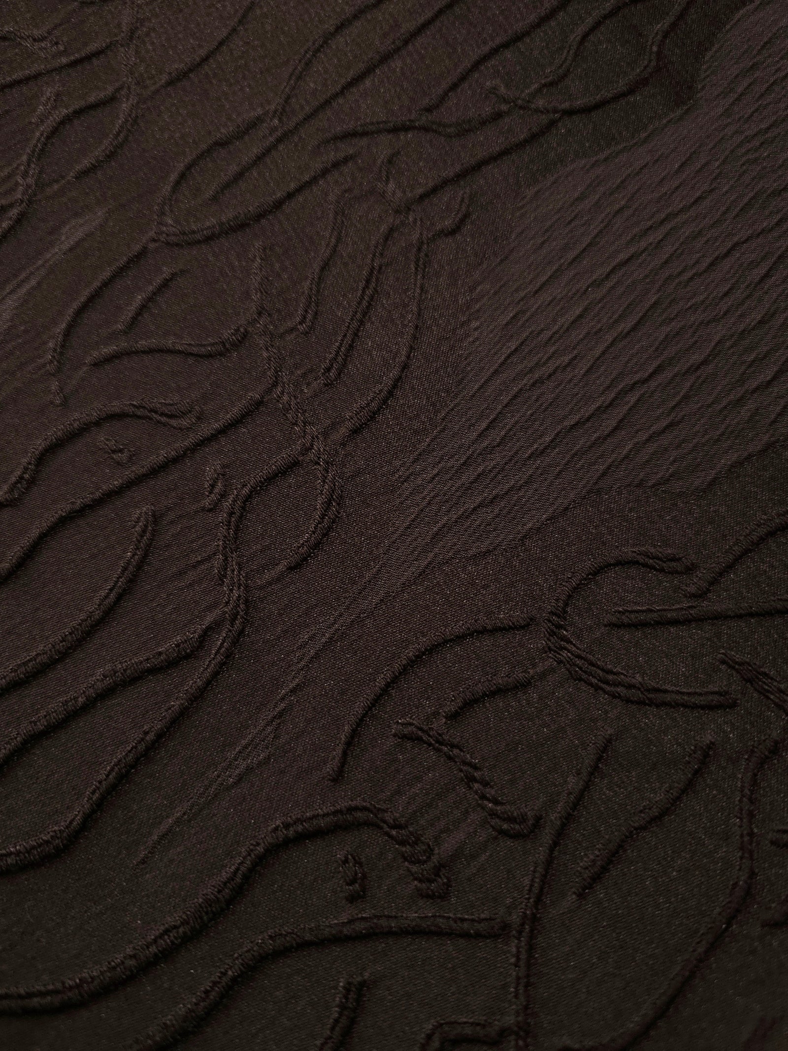 Textured Polyester Crepe Jacquard Fabric
