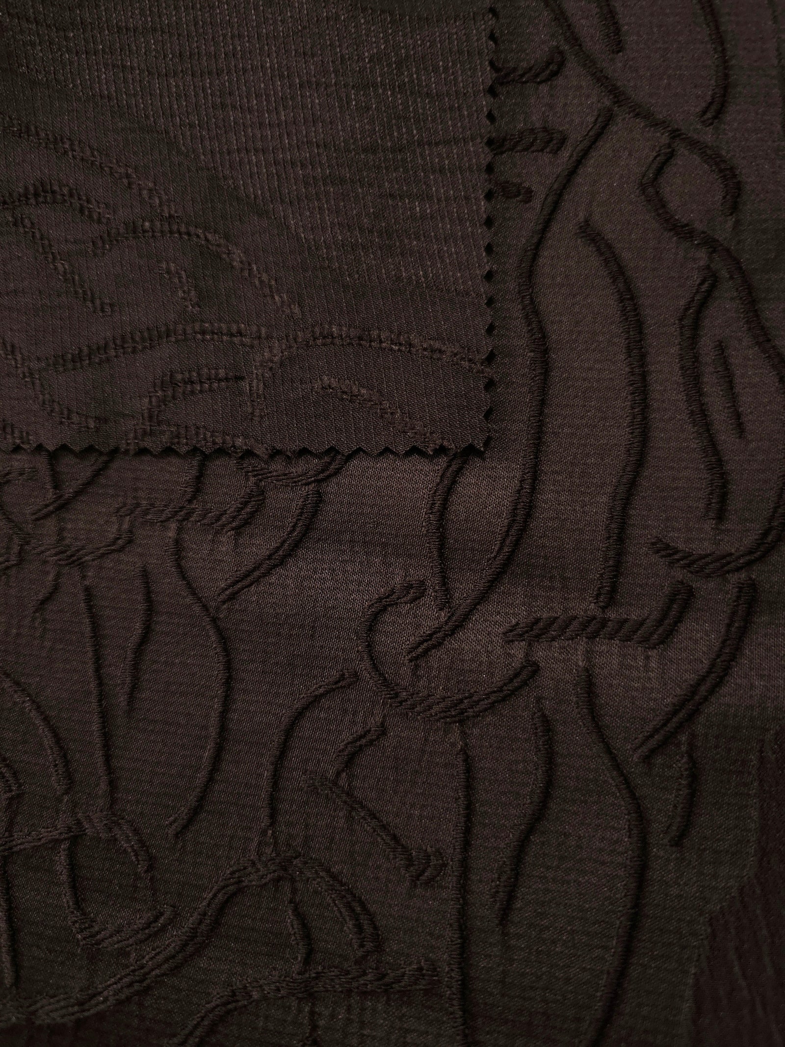 Textured Polyester Crepe Jacquard Fabric