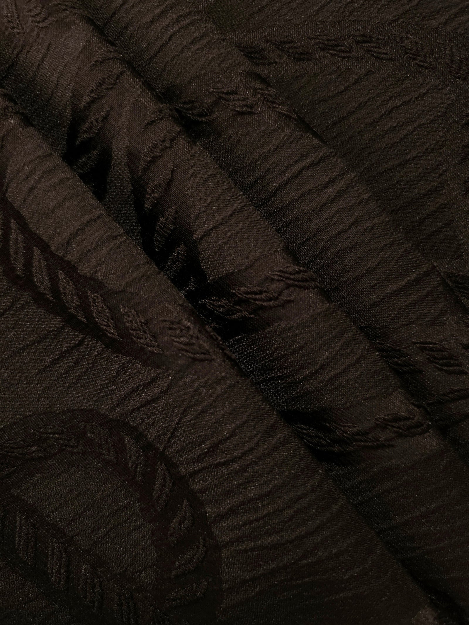 Textured Polyester Crepe Jacquard Fabric