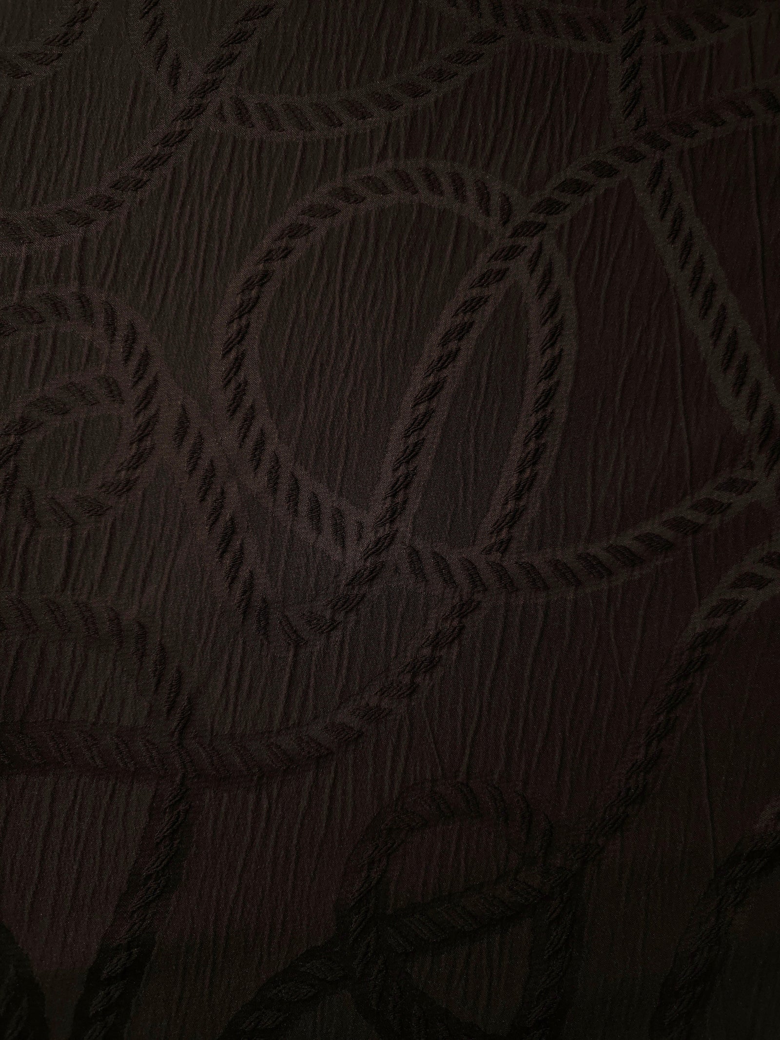 Textured Polyester Crepe Jacquard Fabric