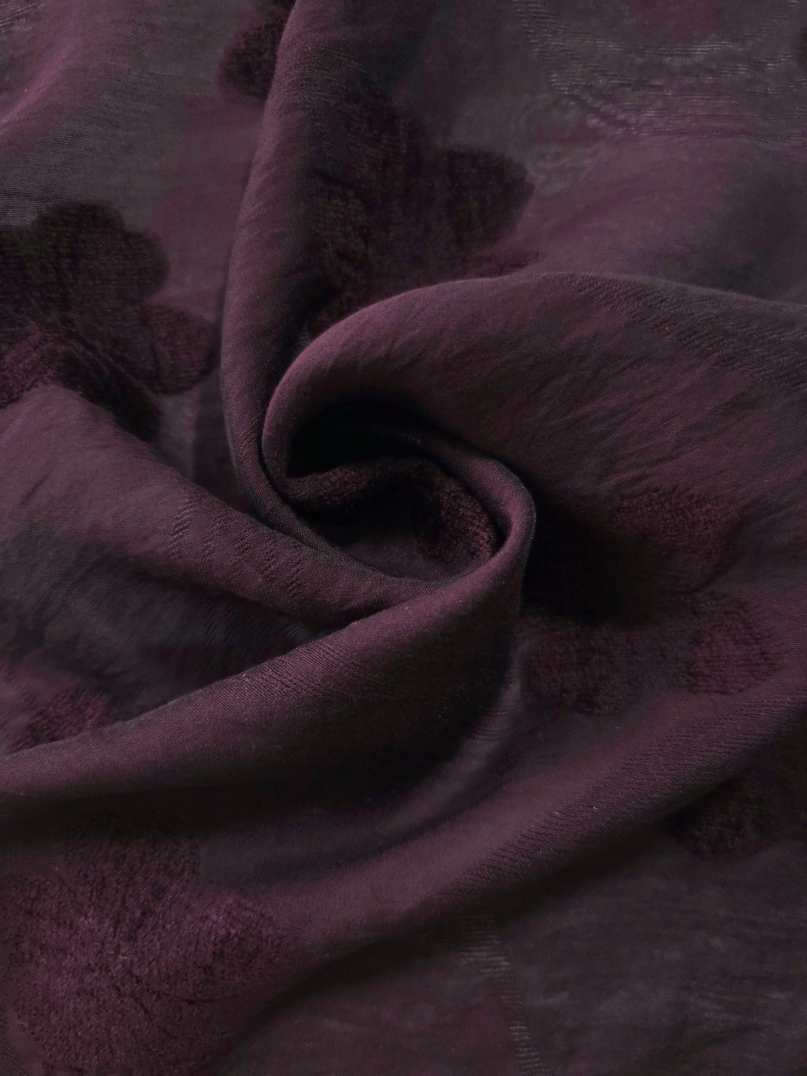 Sheer Lightweight Viscose Embossed Jacquard Fabric