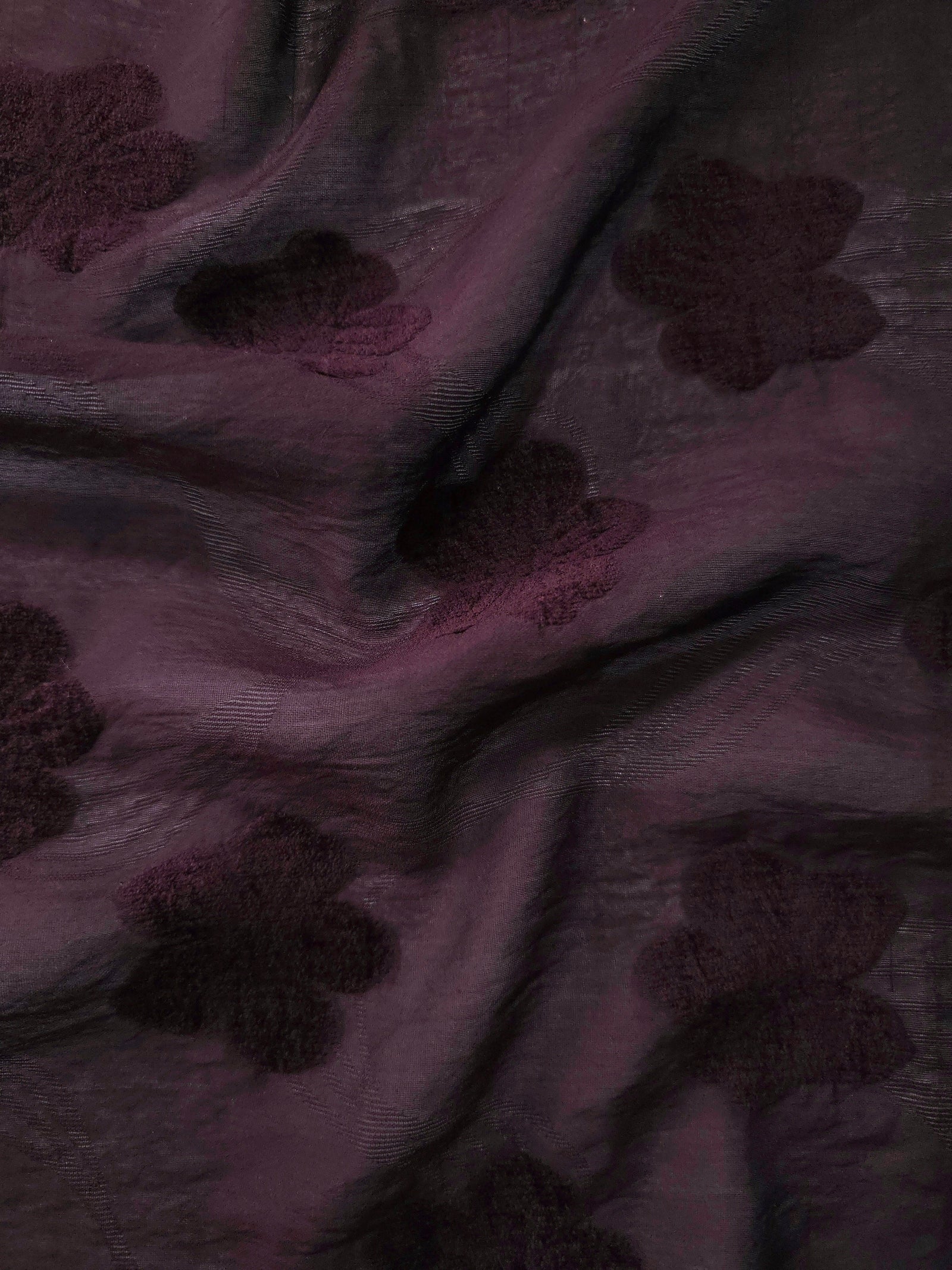 Sheer Lightweight Viscose Embossed Jacquard Fabric