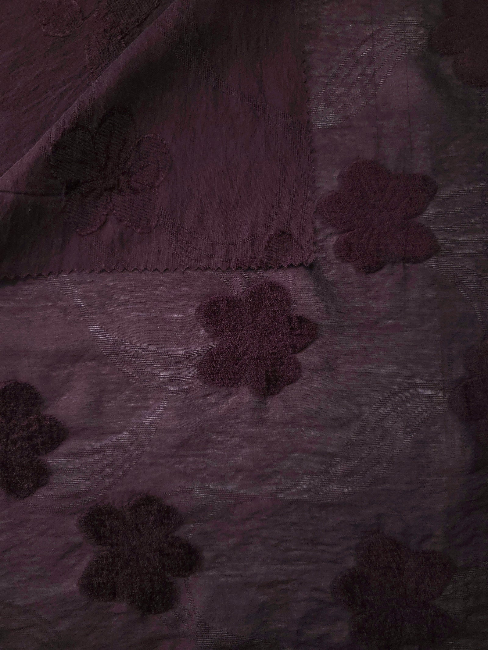 Sheer Lightweight Viscose Embossed Jacquard Fabric