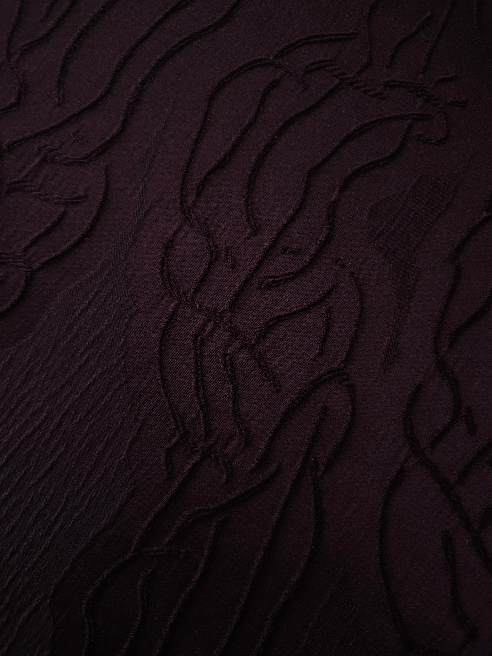 Textured Polyester Crepe Jacquard Fabric