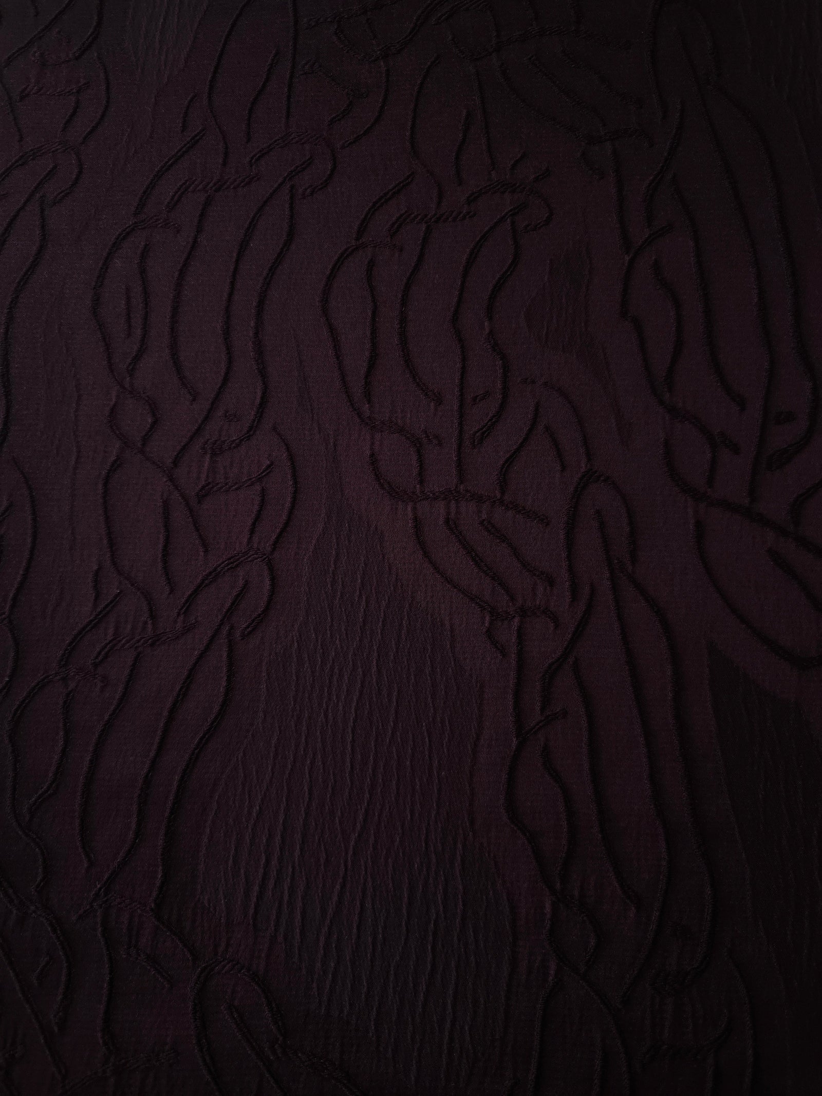 Textured Polyester Crepe Jacquard Fabric