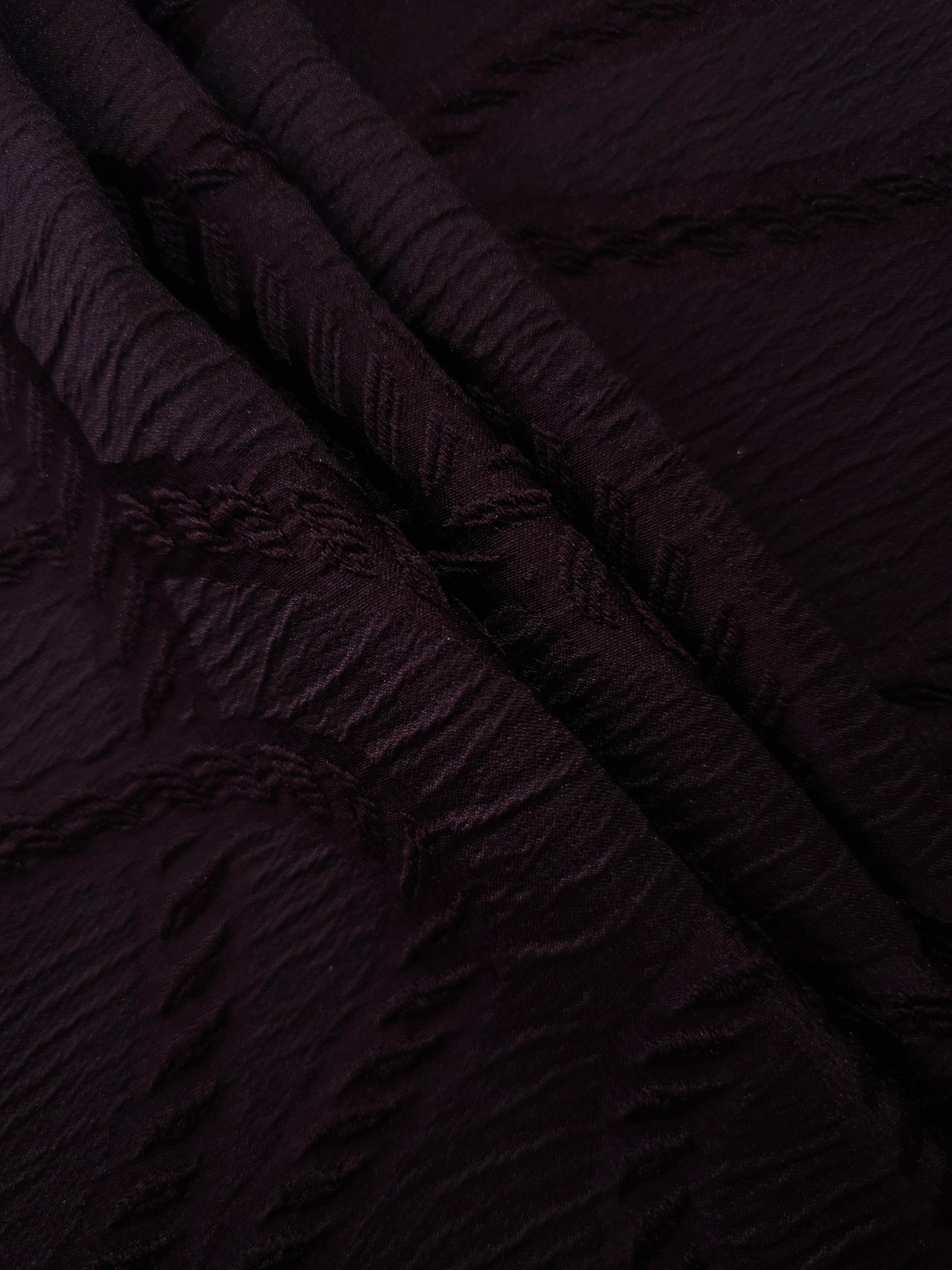 Textured Polyester Crepe Jacquard Fabric