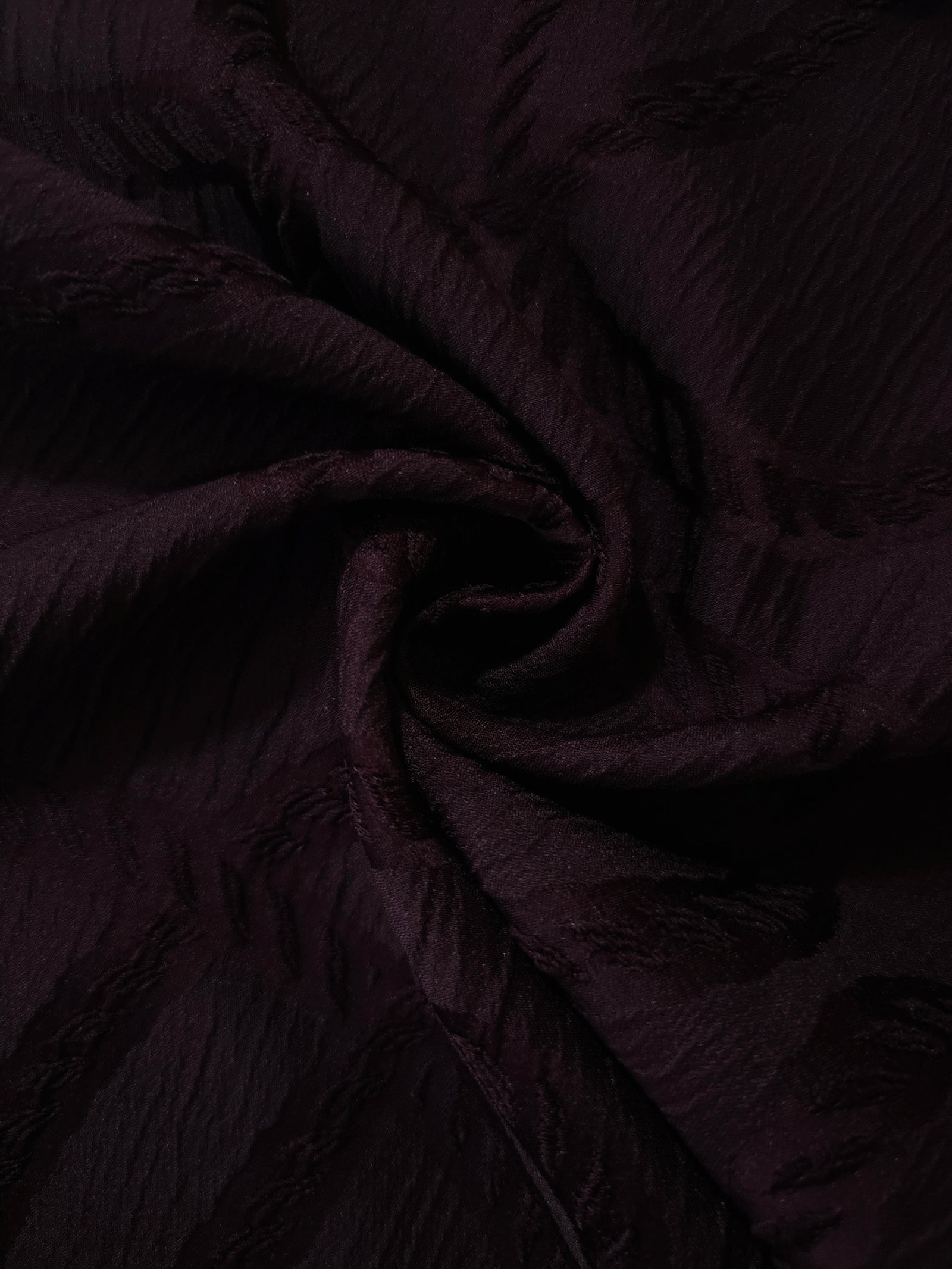 Textured Polyester Crepe Jacquard Fabric