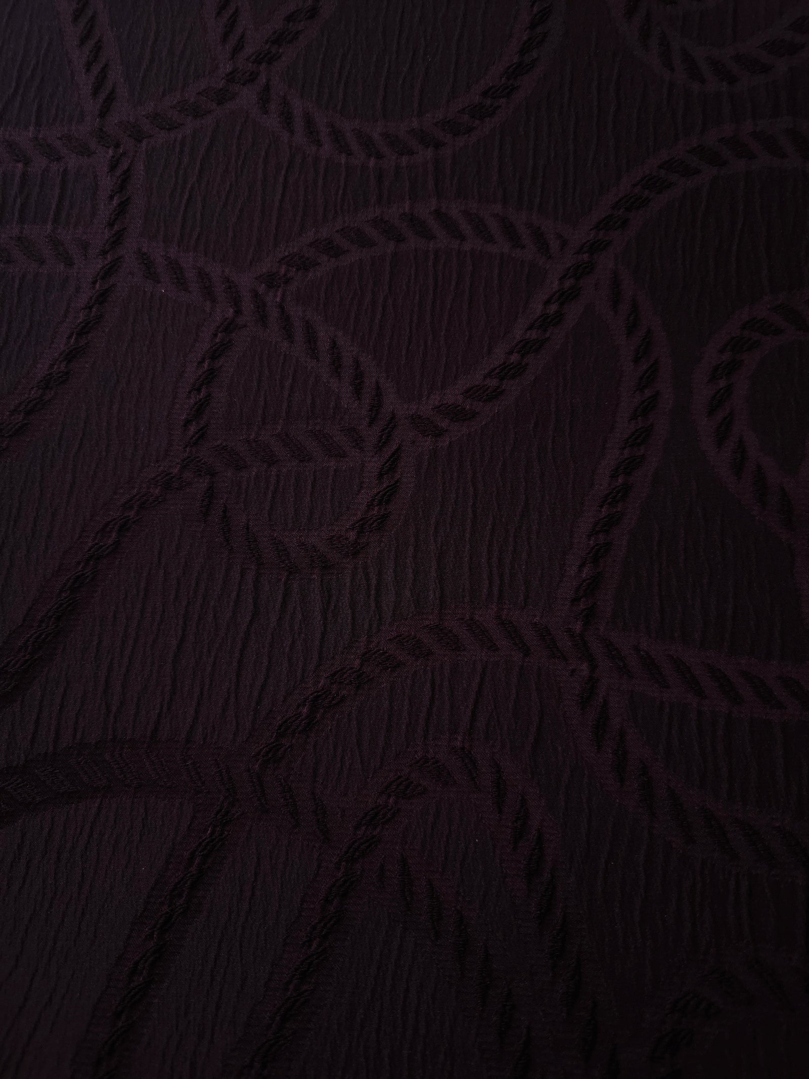 Textured Polyester Crepe Jacquard Fabric