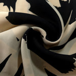 Draped navy blue chiffon rayon Empirme with soft movement for kaftans and dresses.