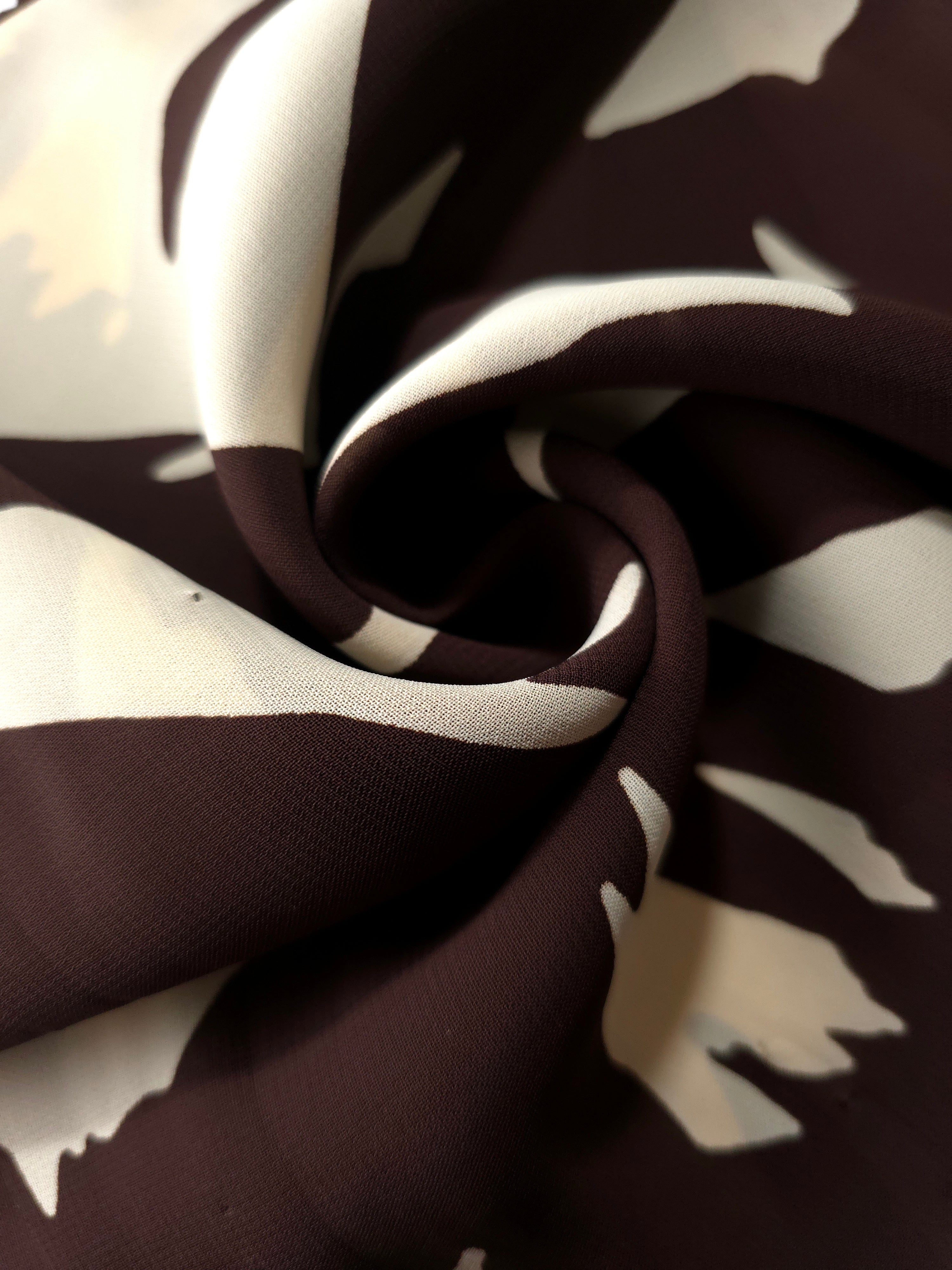 Draped white chiffon rayon Empirme with airy movement for blouses and kaftans.