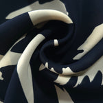Draped black chiffon rayon Empirme with fluid movement for kaftans and skirts.