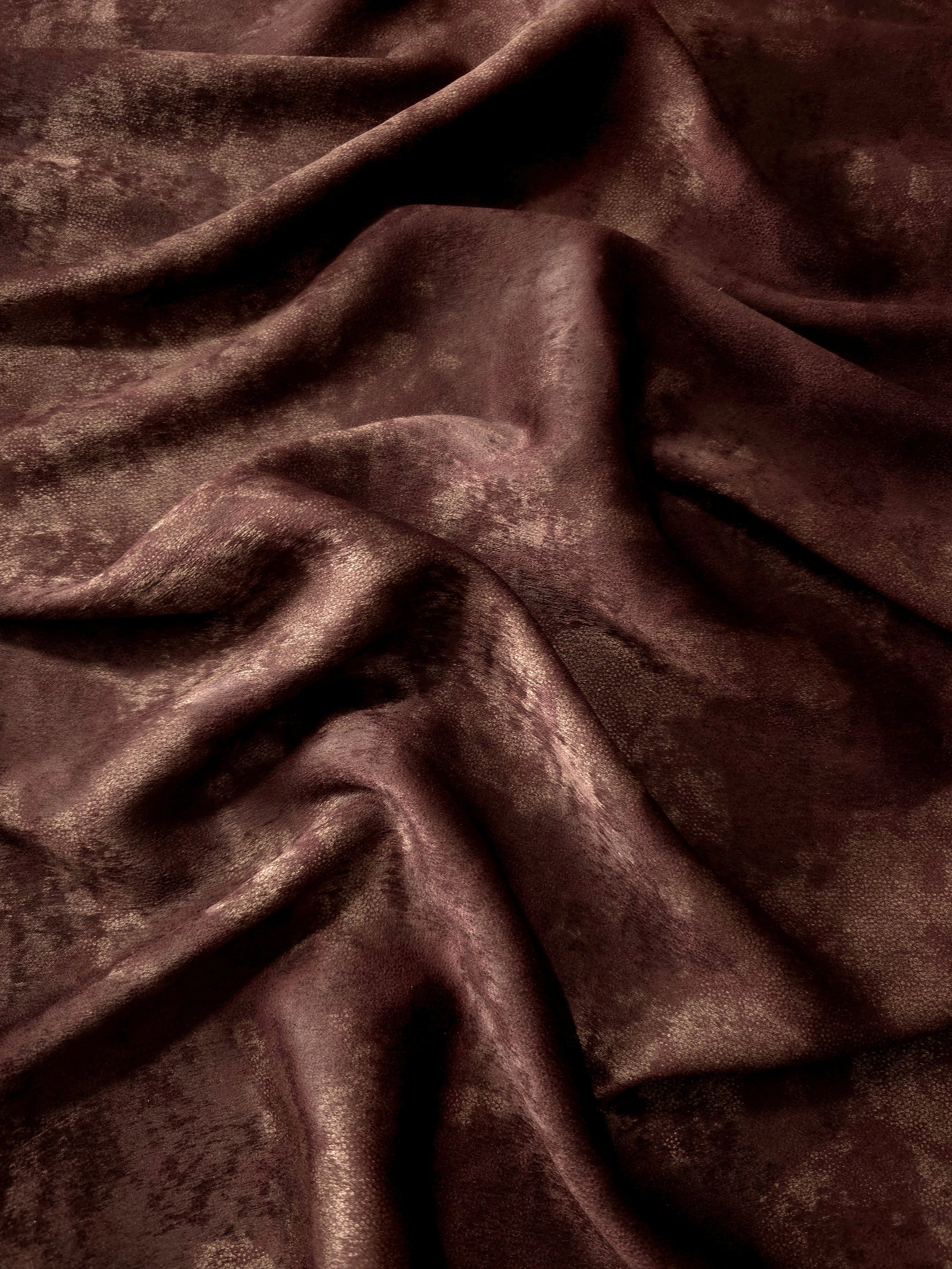 Silky Designed Foil Pattern Fabric - Marble Vein Foil