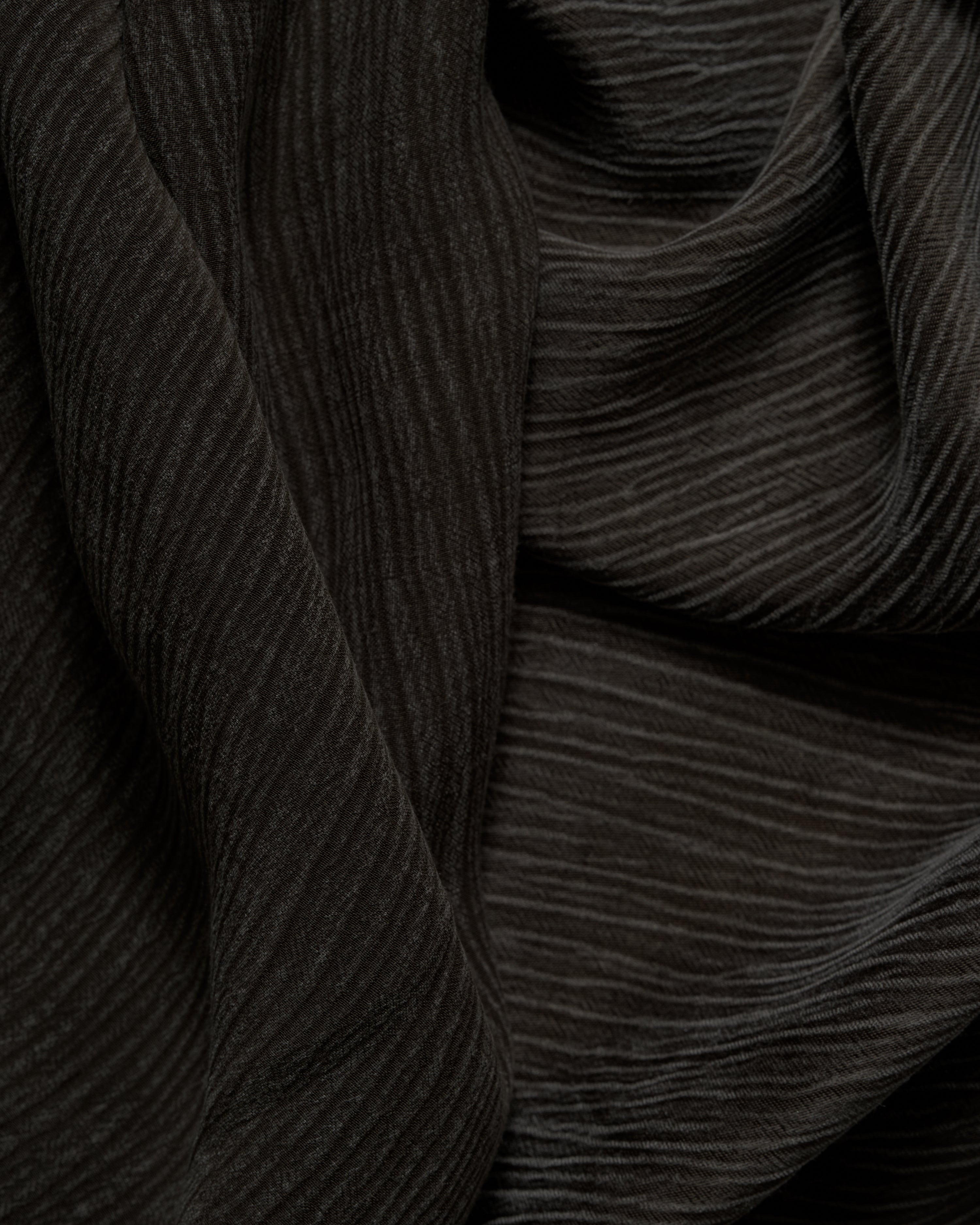 Sandwashed Striped Cupro Stone Grey - Hiba Fabrics