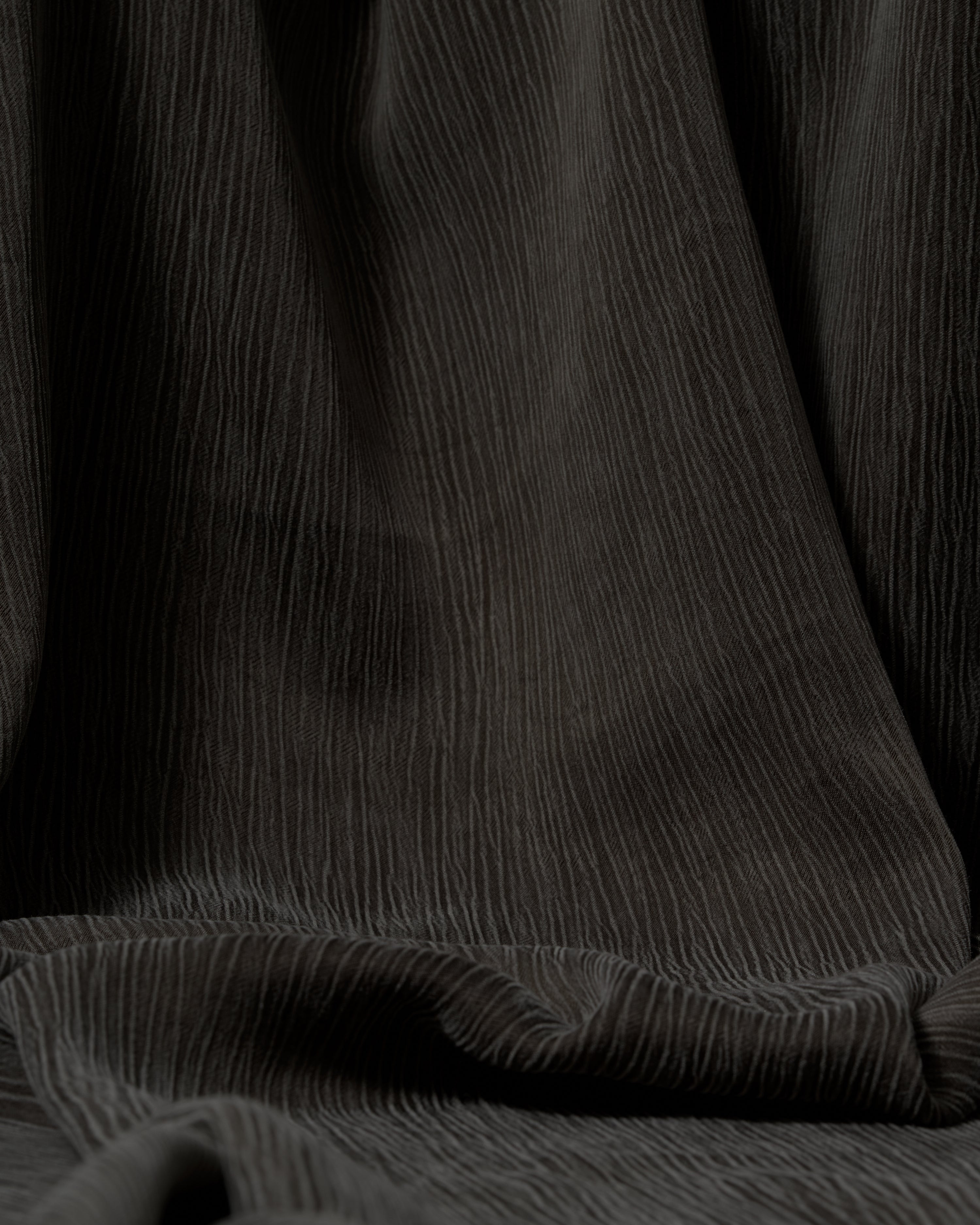 Sandwashed Striped Cupro Stone Grey - Hiba Fabrics