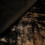 Flowing folds of Antique Gold Lurex Italiano fabric highlighting drape for abayas, kaftans and dresses.